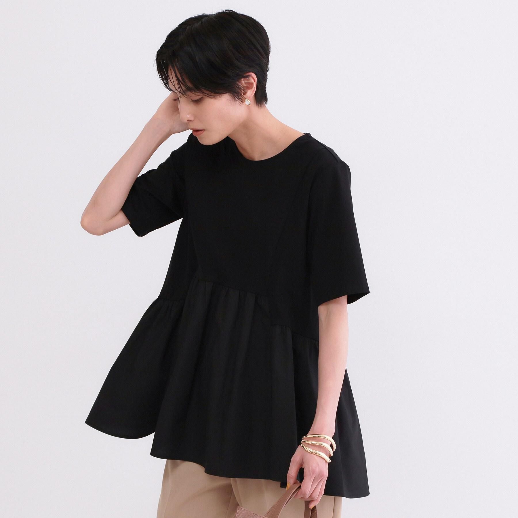 OPAQUE.CLIP「ペプラムドッキングカットソー【洗濯機OK】」|Tシャツ・カットソー|