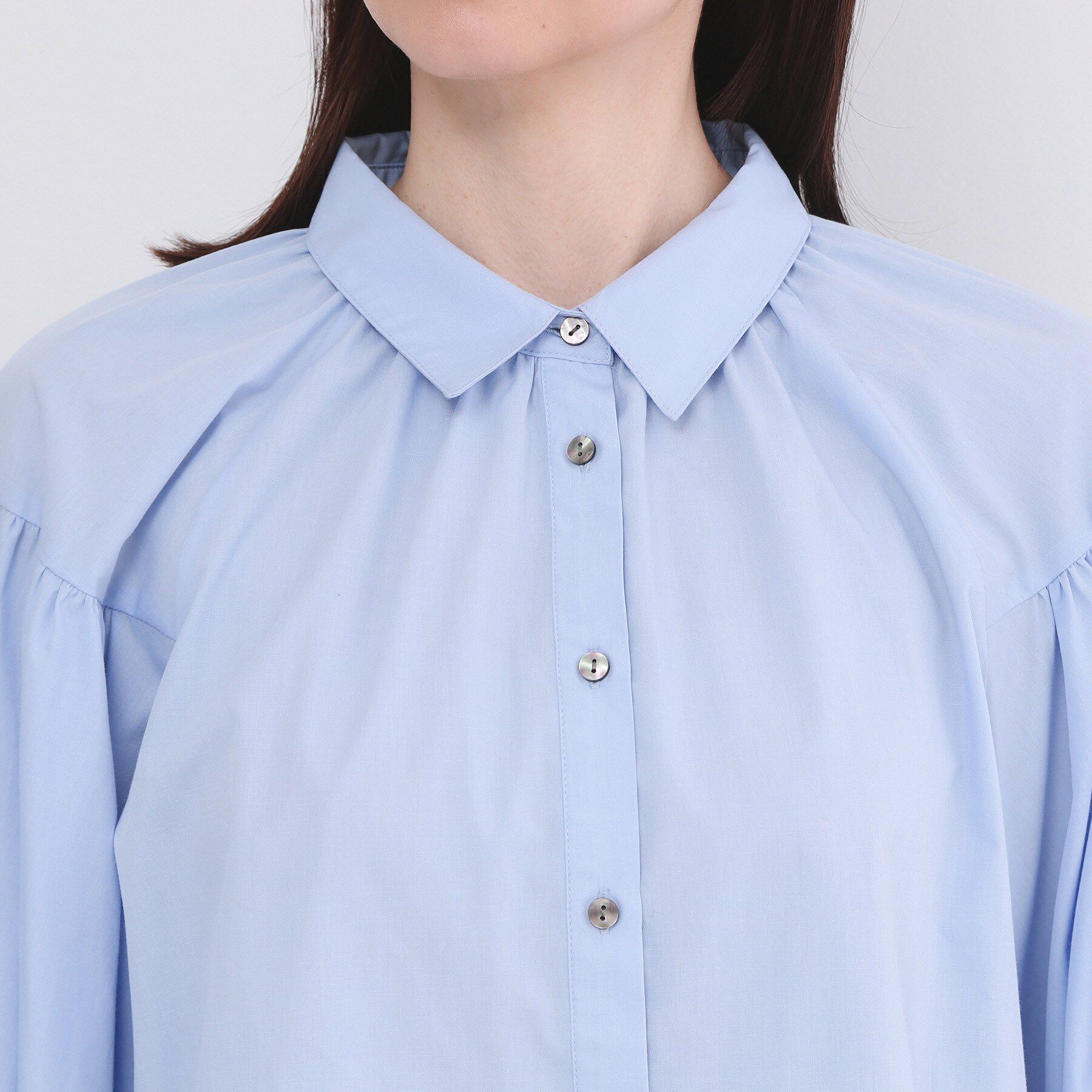 OPAQUE.CLIP「ボリュームスリーブシャツ【洗濯機OK】」|シャツ・ブラウス|