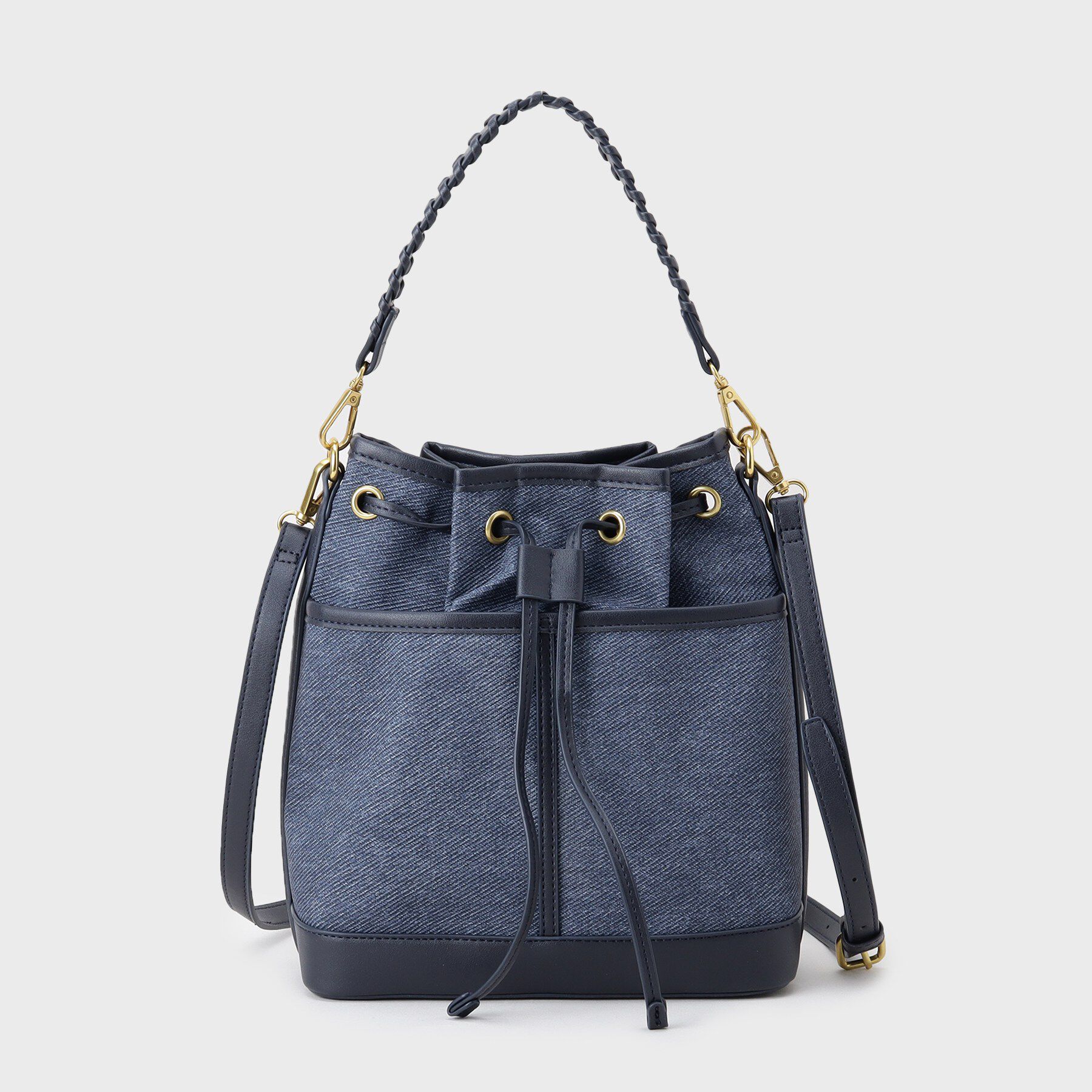 OPAQUE.CLIP「2WAY素材アソート巾着ショルダーバッグ」|ショルダー・メッセンジャー|