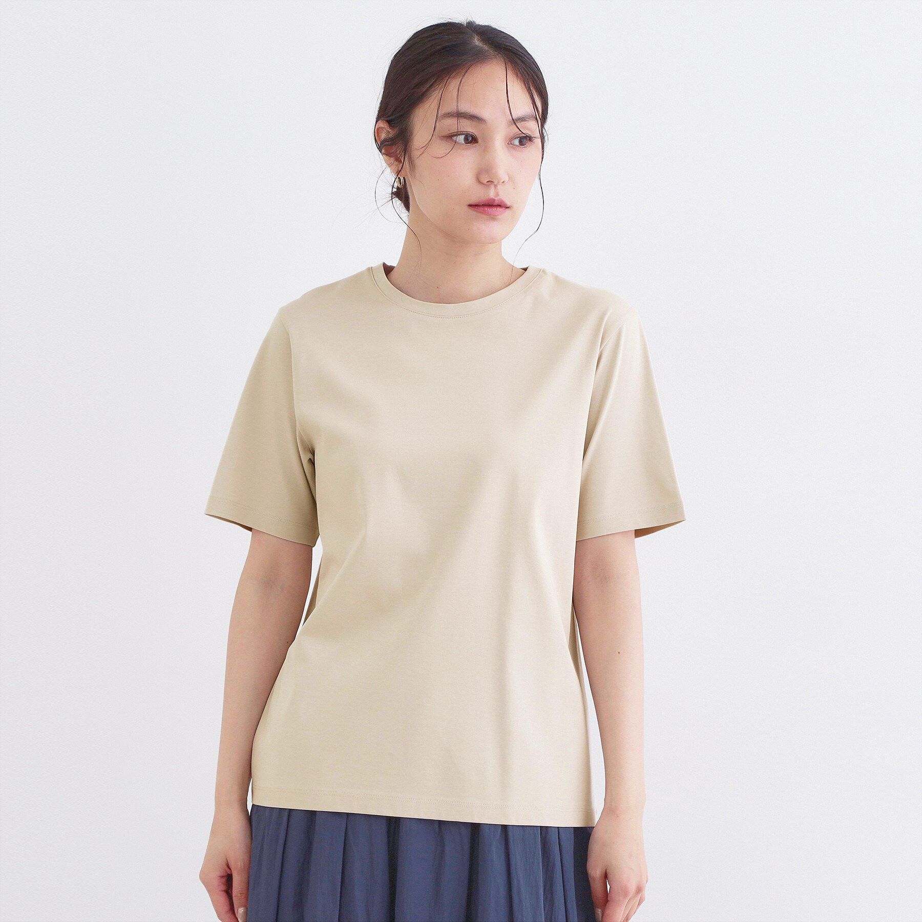 OPAQUE.CLIP「オーガニックコットン混ベーシックTシャツ【洗濯機OK】《SS～LL》」|Tシャツ・カットソー|