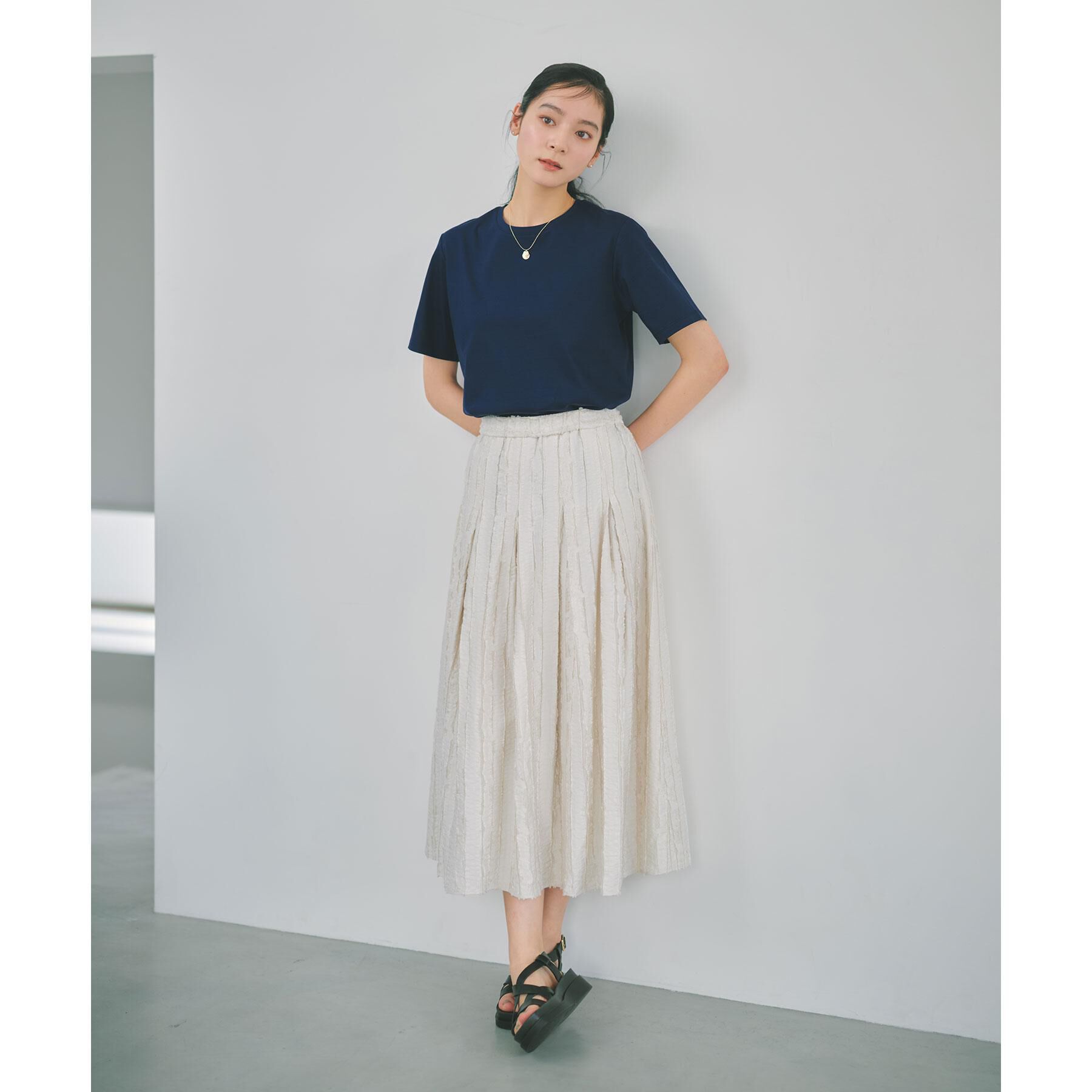 OPAQUE.CLIP「オーガニックコットン混ベーシックTシャツ【洗濯機OK】《SS～LL》」|Tシャツ・カットソー|