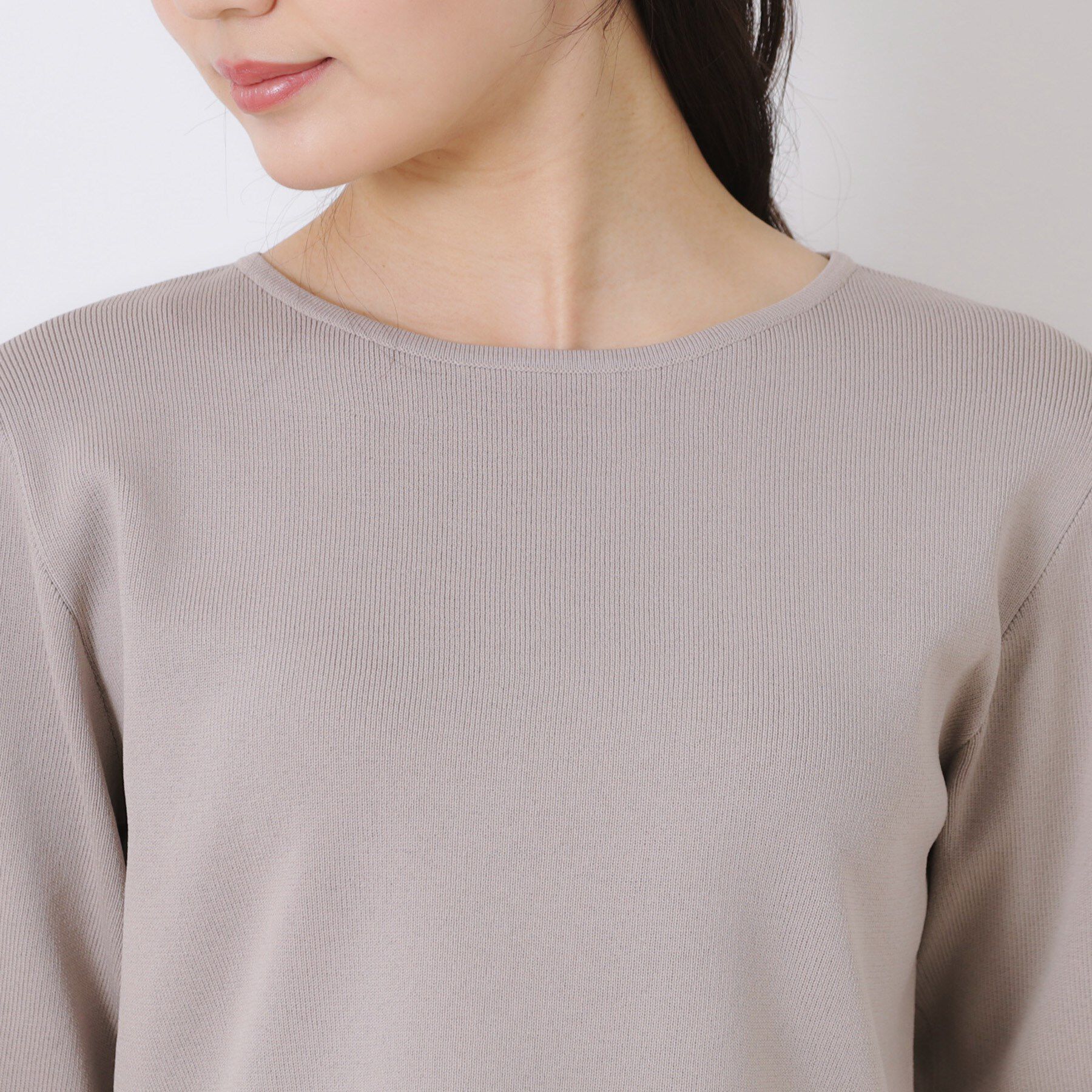 Couture broach「【大人可愛い・通勤】バックパール調ペプラムニット」|ニット・セーター|