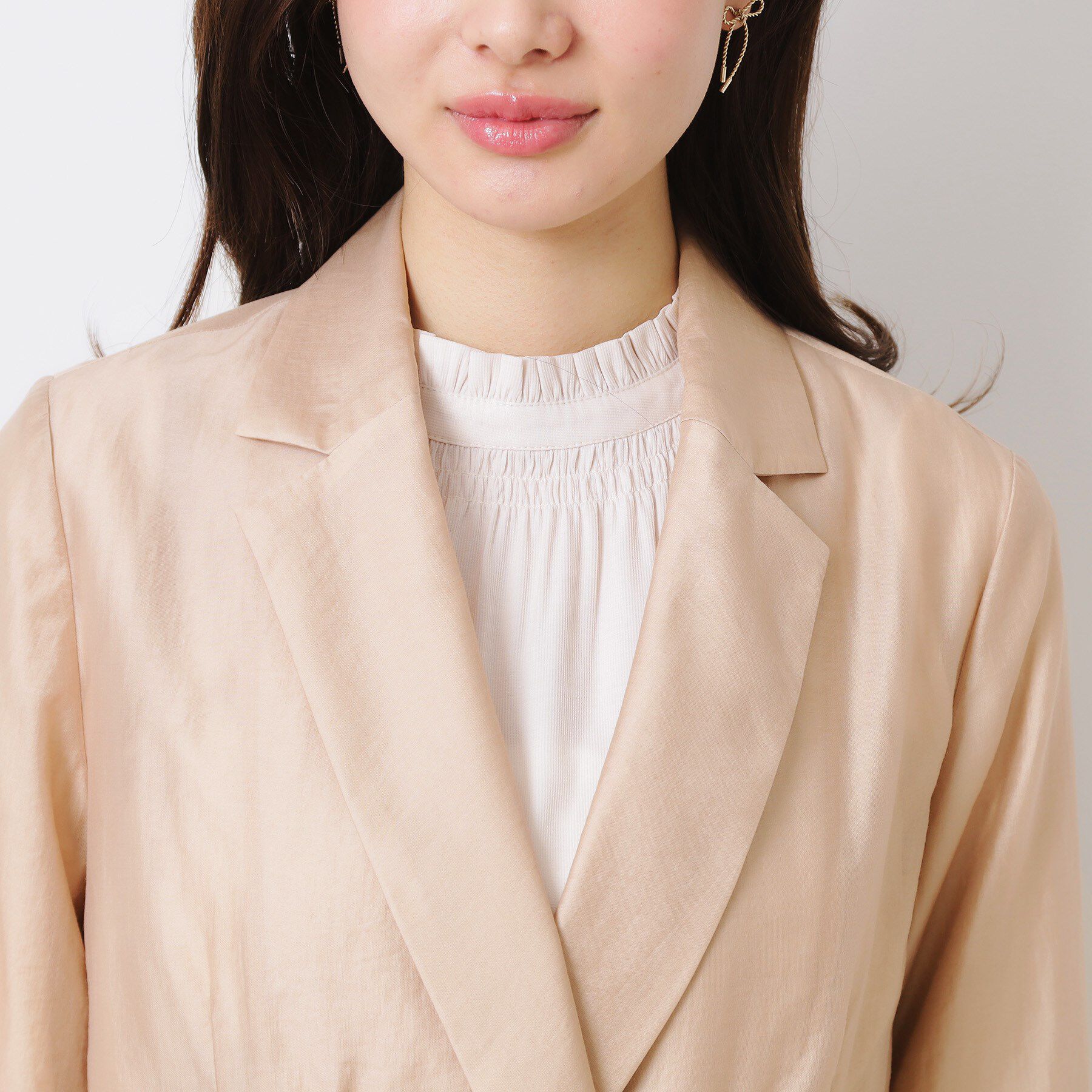 Couture broach「【オシャレな透け感・通勤】シアージャケット」|テーラードジャケット|