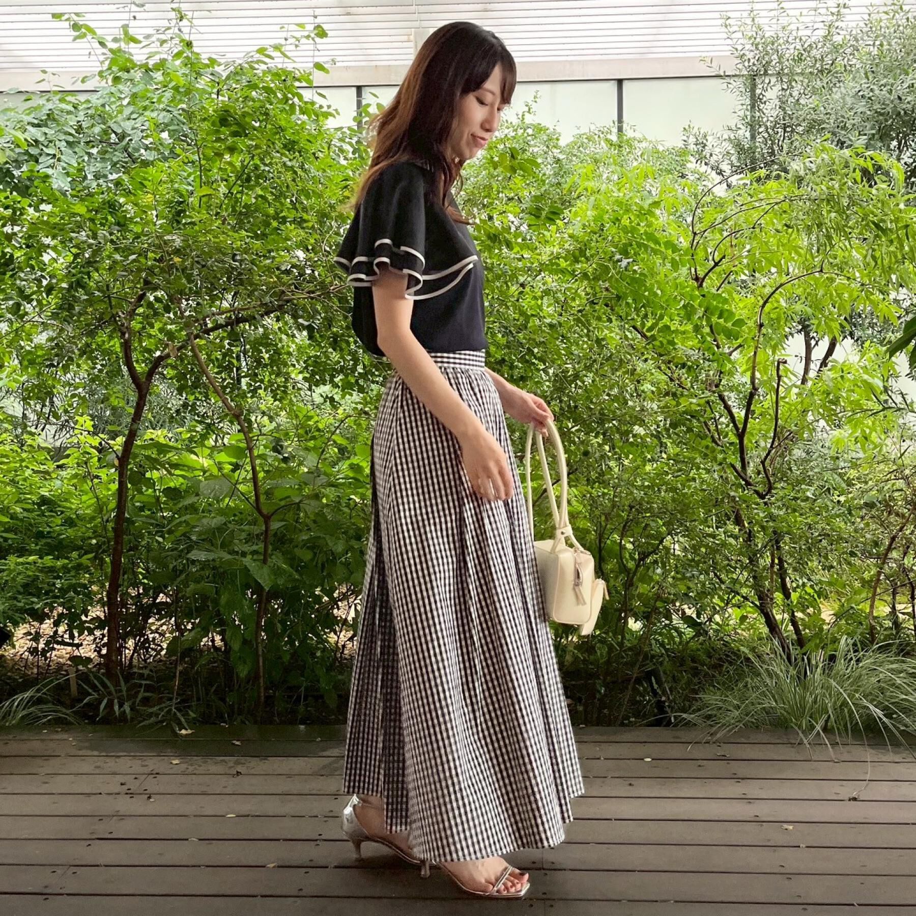 Couture broach「【マシンウォッシャブル・UVケア・接触冷感・二の腕カバー】配色フレアドッキングカットソー」|Tシャツ・カットソー|