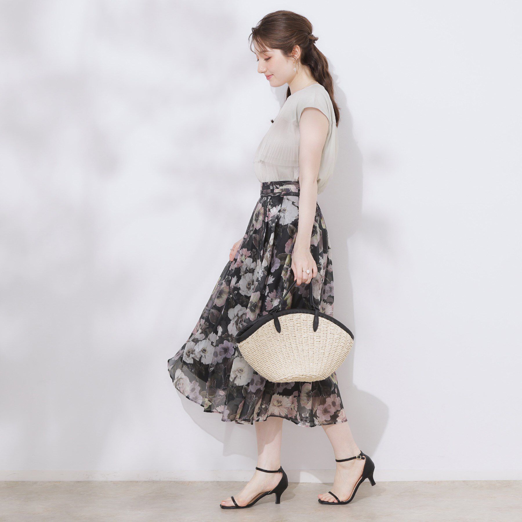 Couture broach「【マシンウォッシャブル・大人可愛い】チュールプリーツチュニック」|Tシャツ・カットソー|