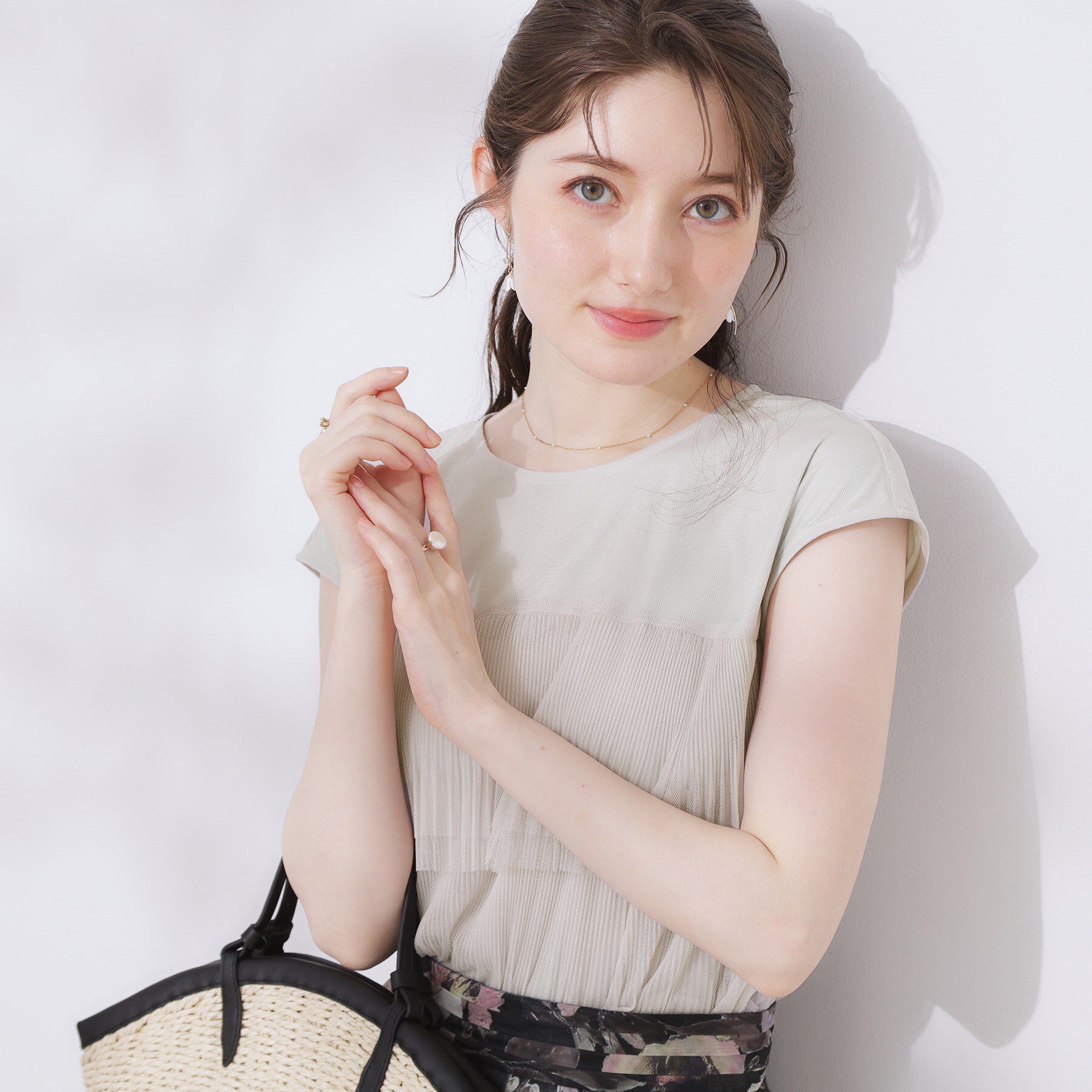 Couture broach「【マシンウォッシャブル・大人可愛い】チュールプリーツチュニック」|Tシャツ・カットソー|