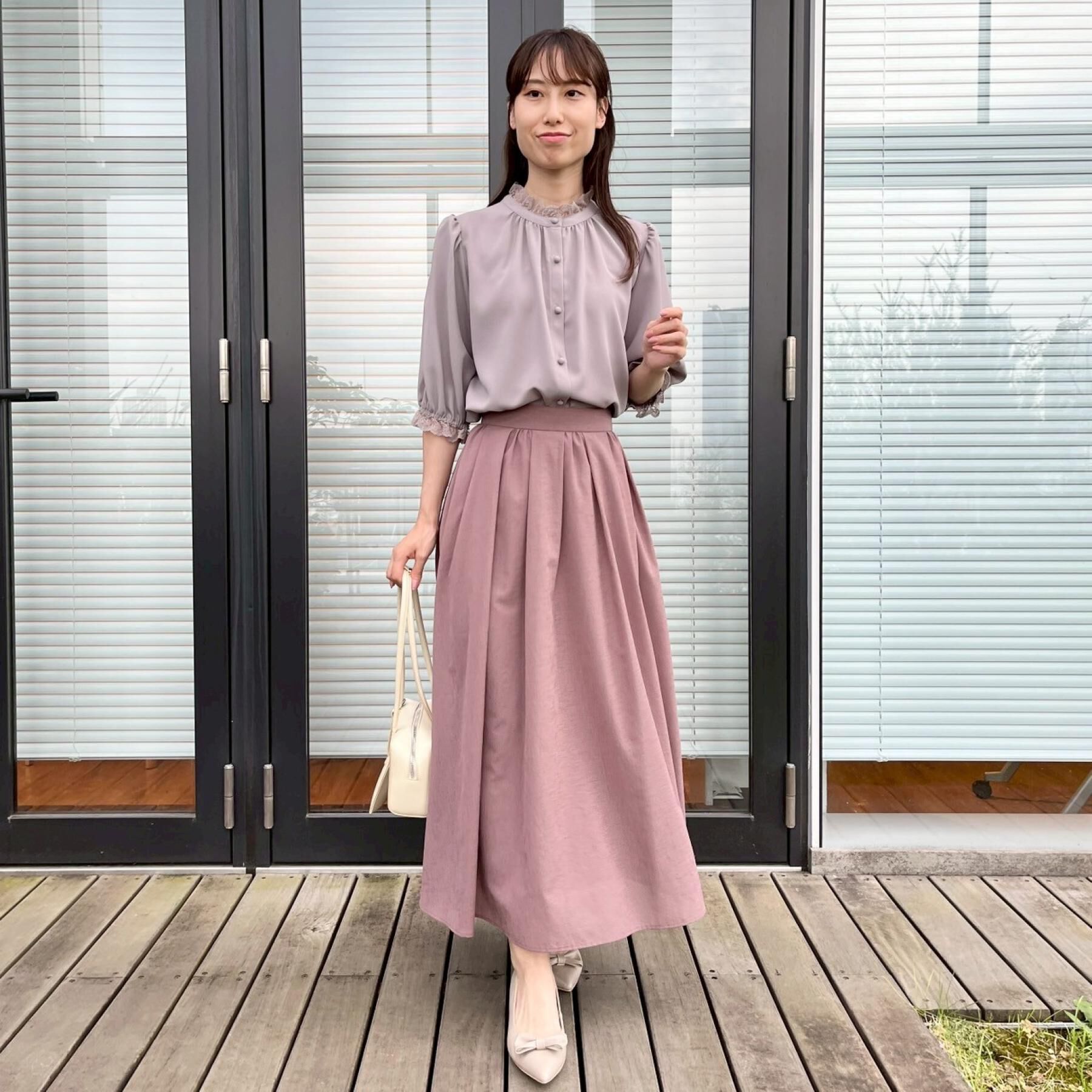 Couture broach「【華やか・大人可愛い・5分袖】エンブロレース前後2WAYブラウス」|シャツ・ブラウス|