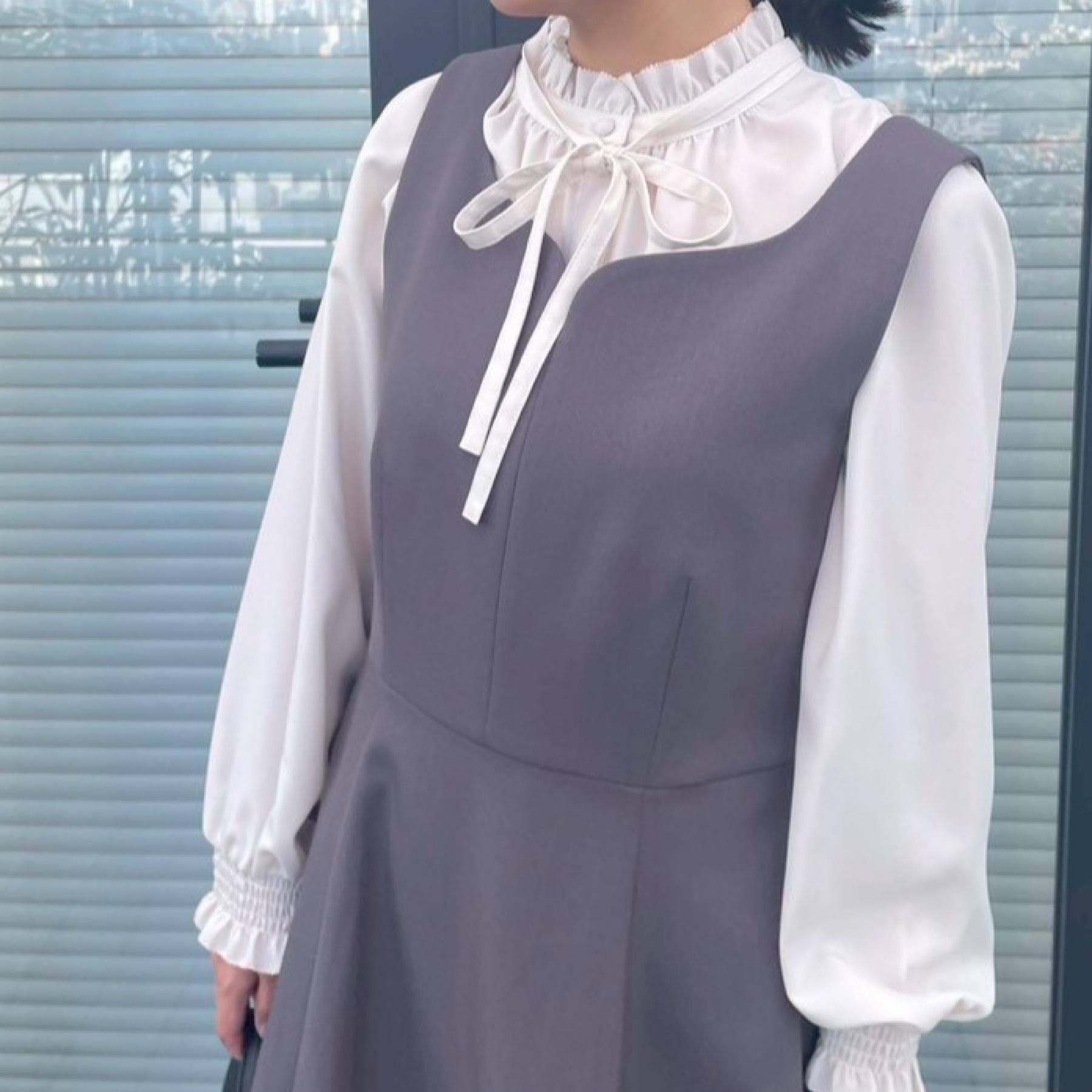 Couture broach「【帯電防止・通勤】ハートネック フレアージャンスカ」|ワンピース|