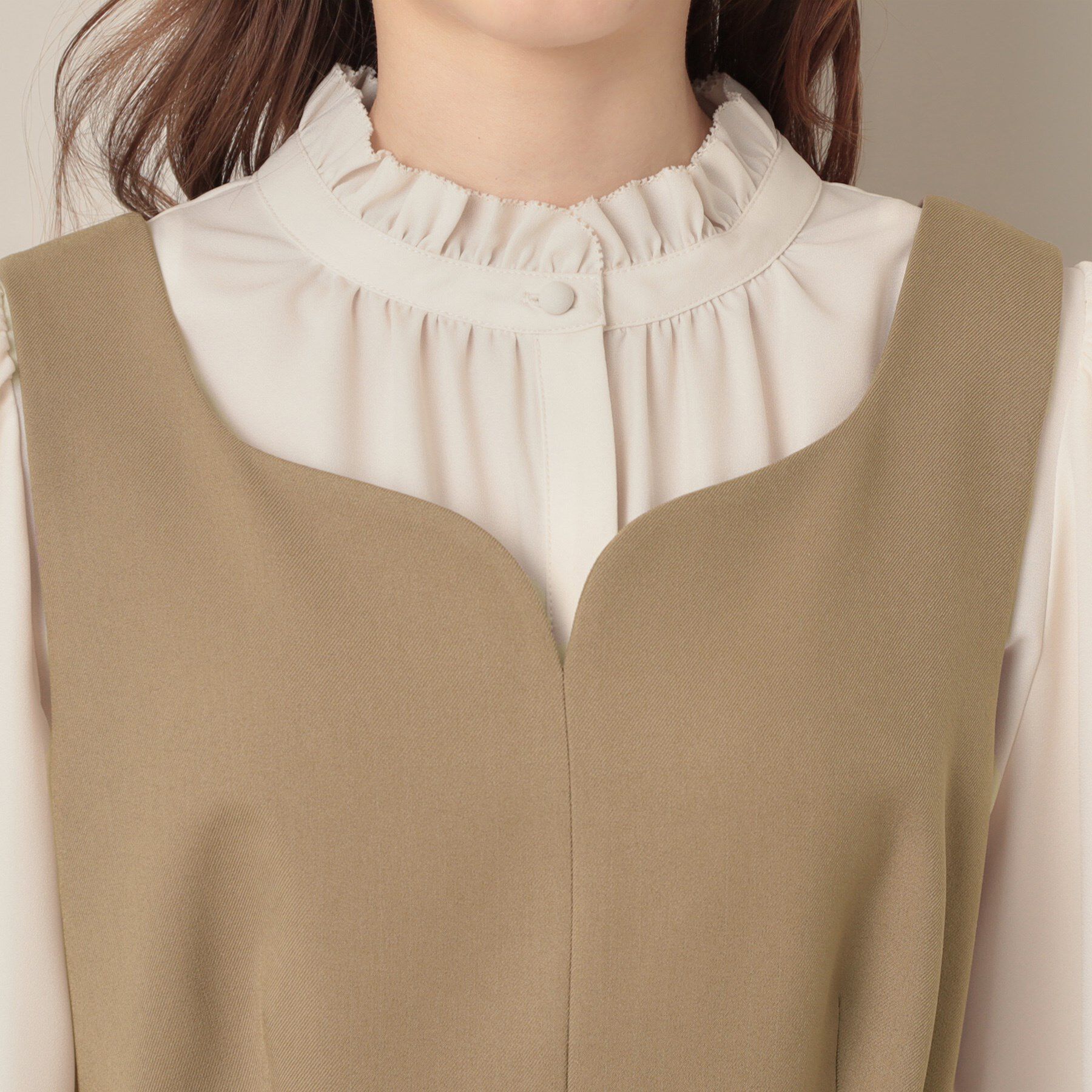 Couture broach「【帯電防止・通勤】ハートネック フレアージャンスカ」|ワンピース|