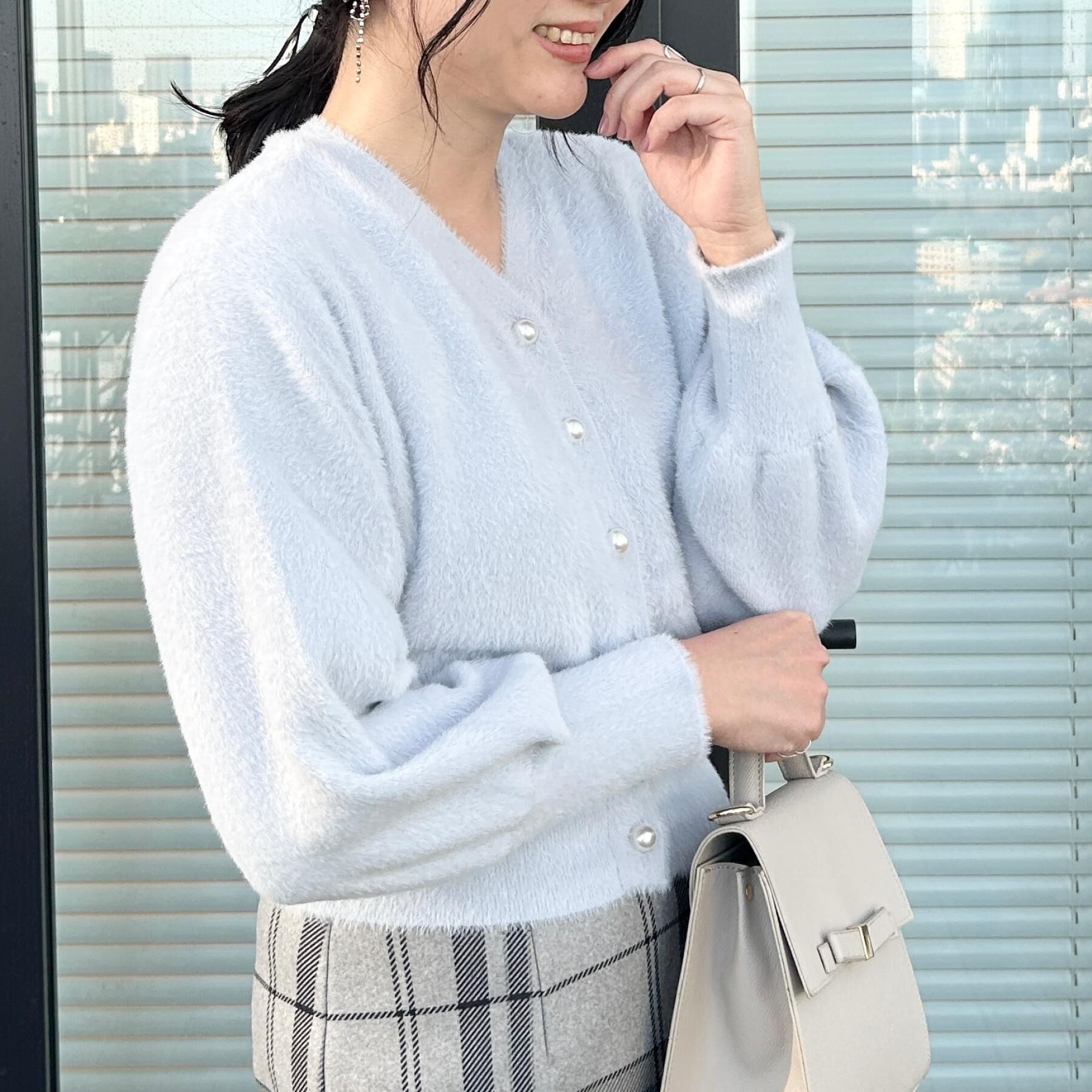 Couture broach「【前後2WAY】Springフェザーカーデトップス」|カーディガン|