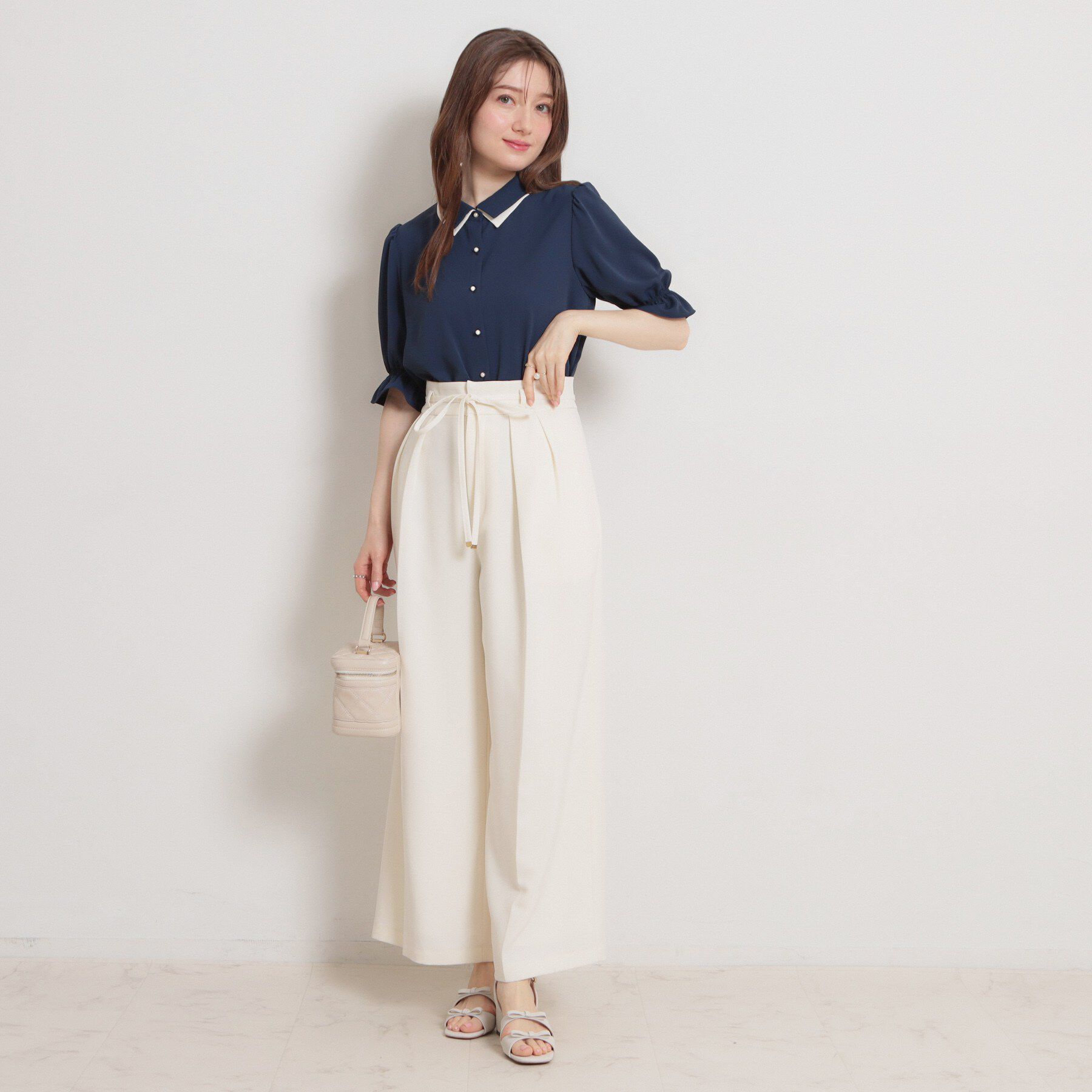 Couture broach「【通勤】ダブルカラー ブラウス」|シャツ・ブラウス|