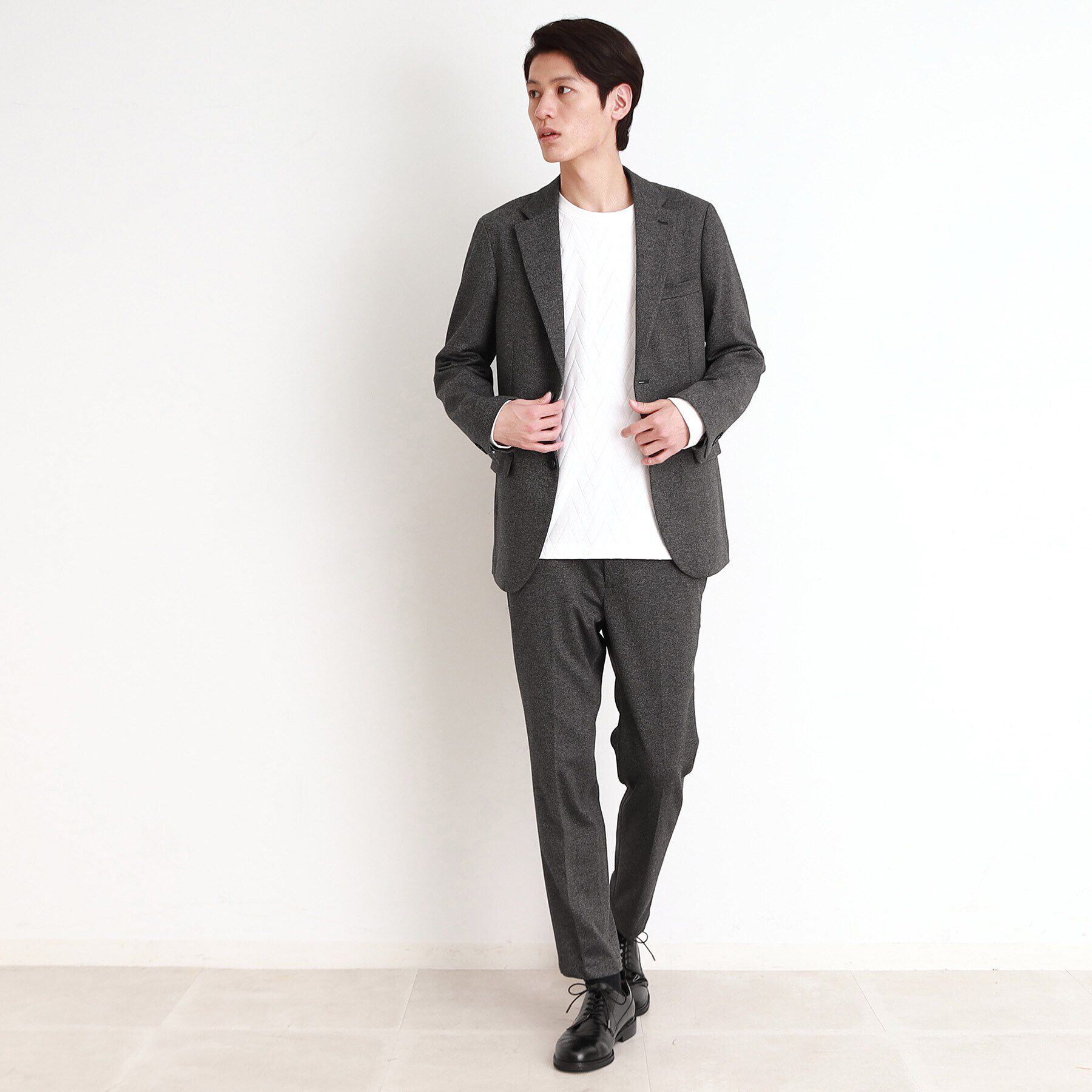 THE SHOP TK「TRポンチカルゼジャケット セットアップ可／ストレッチ」|テーラードジャケット|