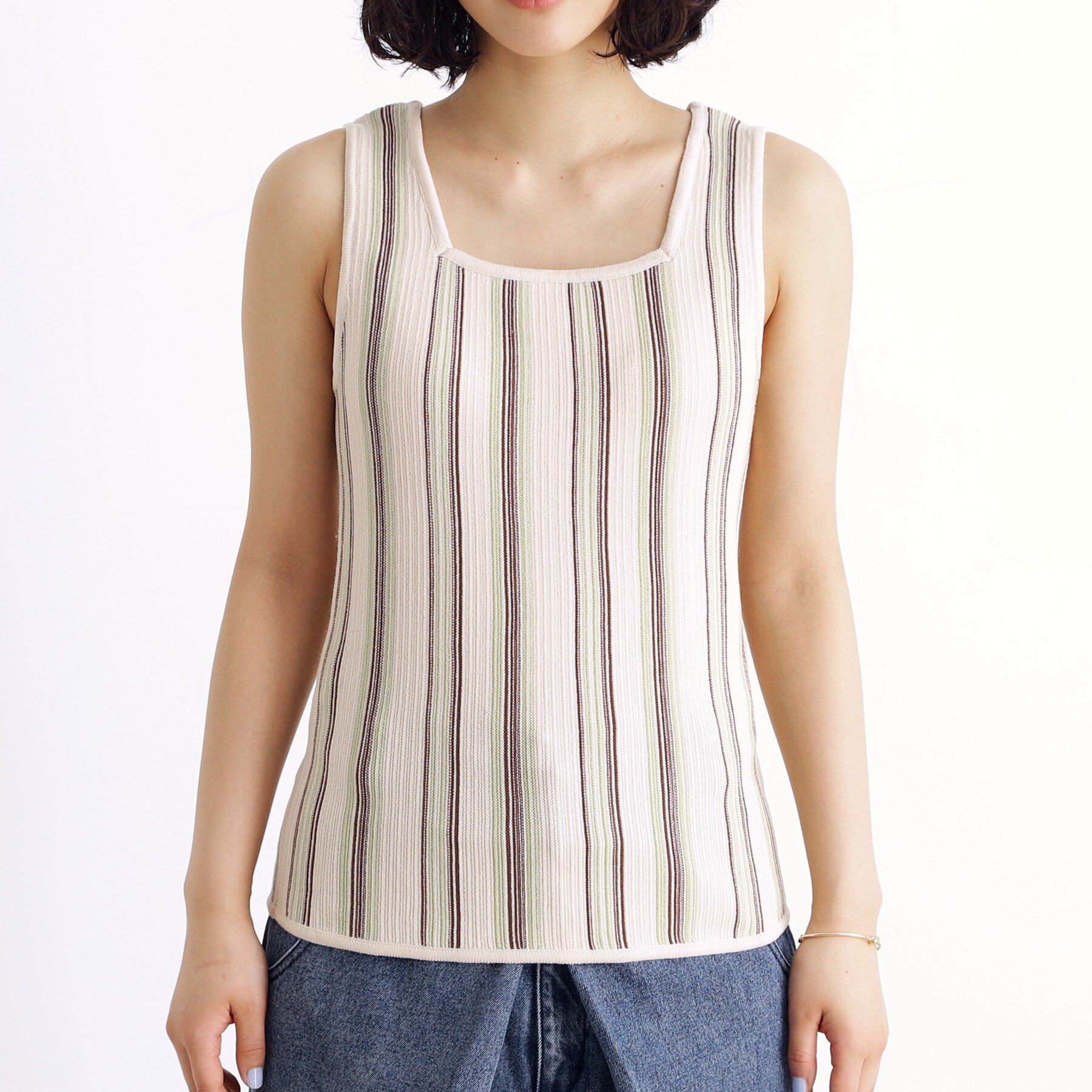 THE SHOP TK「ランダムガータータンク【前後2WAY/洗濯機OK】」|キャミソール|