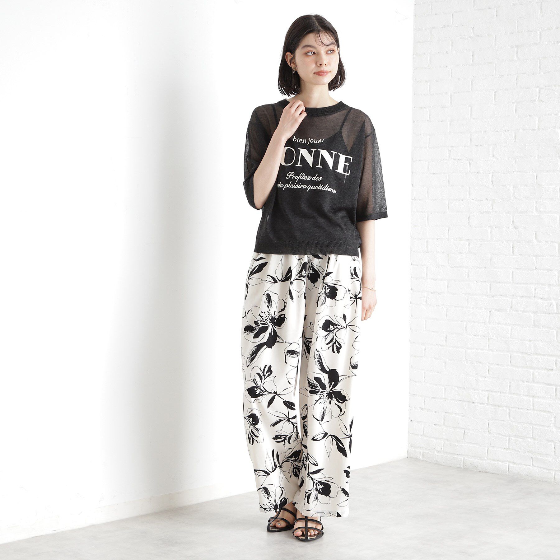 THE SHOP TK「光沢シアーロゴプルオーバー【洗える】」|Tシャツ・カットソー|