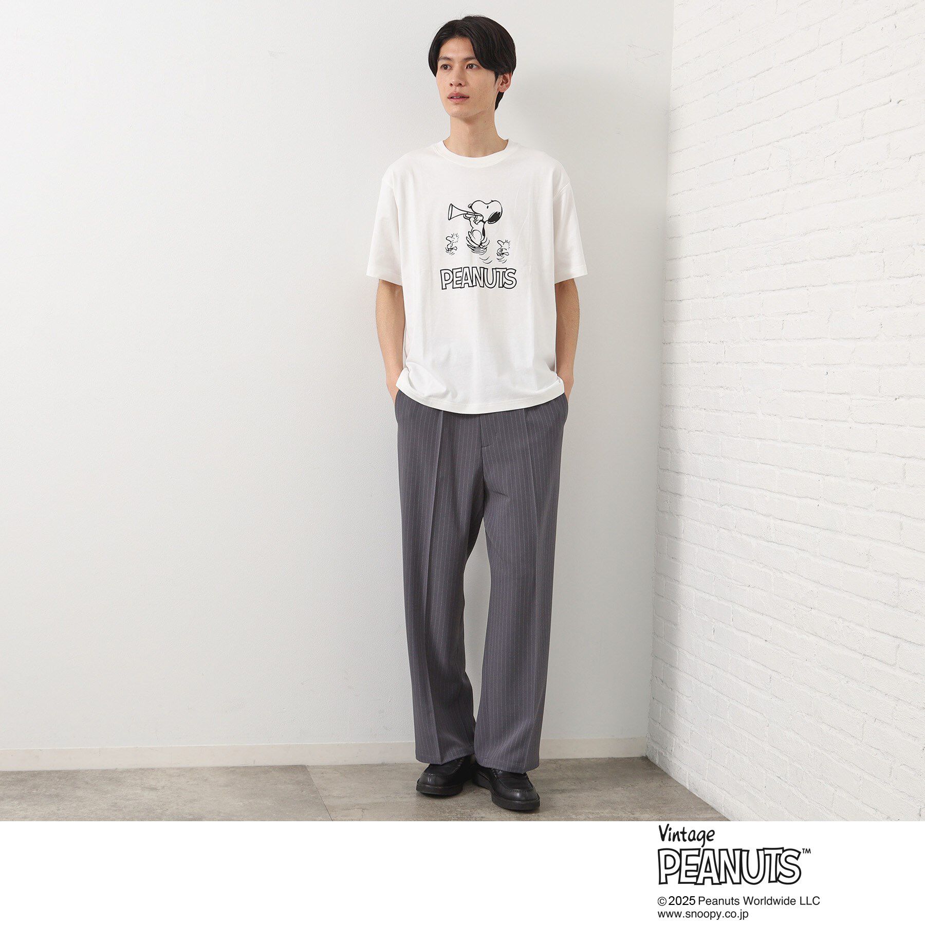 THE SHOP TK「75周年PEANUTSデザイン半袖Tシャツ」|Tシャツ・カットソー|