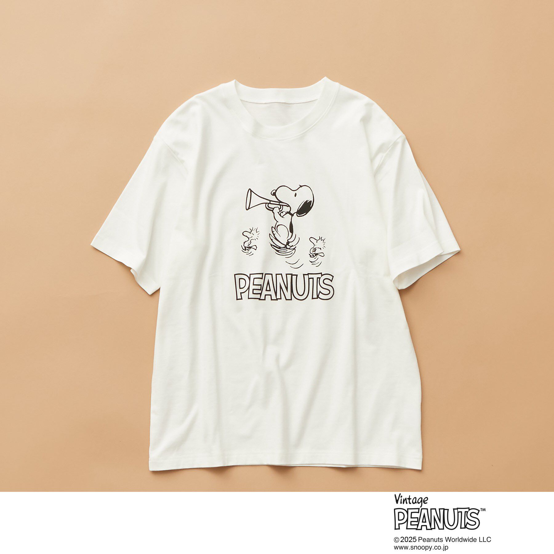 THE SHOP TK「75周年PEANUTSデザイン半袖Tシャツ」|Tシャツ・カットソー|オフホワイト(103