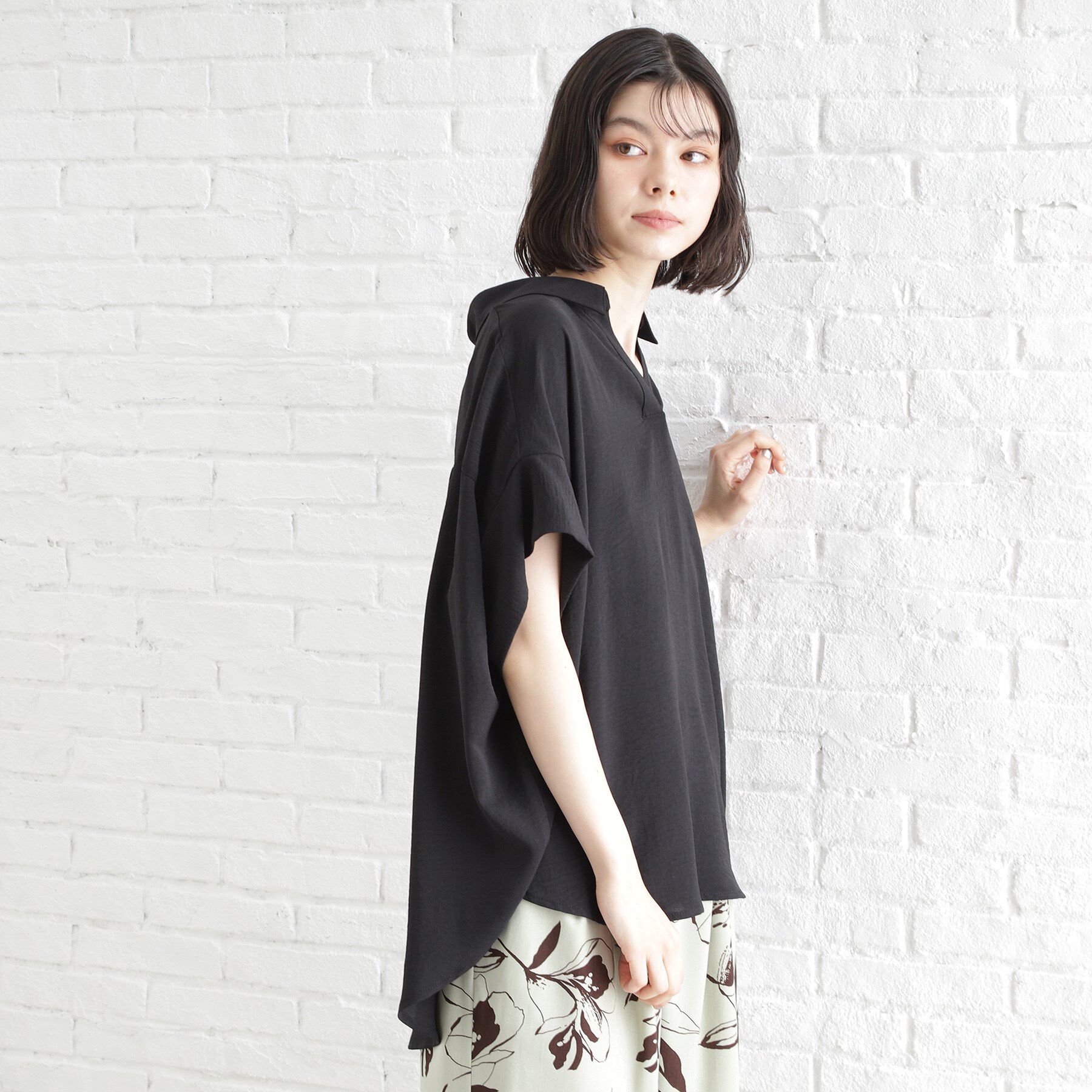 THE SHOP TK「スキッパーシャツ【防シワ/接触冷感/洗濯機OK/セットアップ可】」|シャツ・ブラウス|