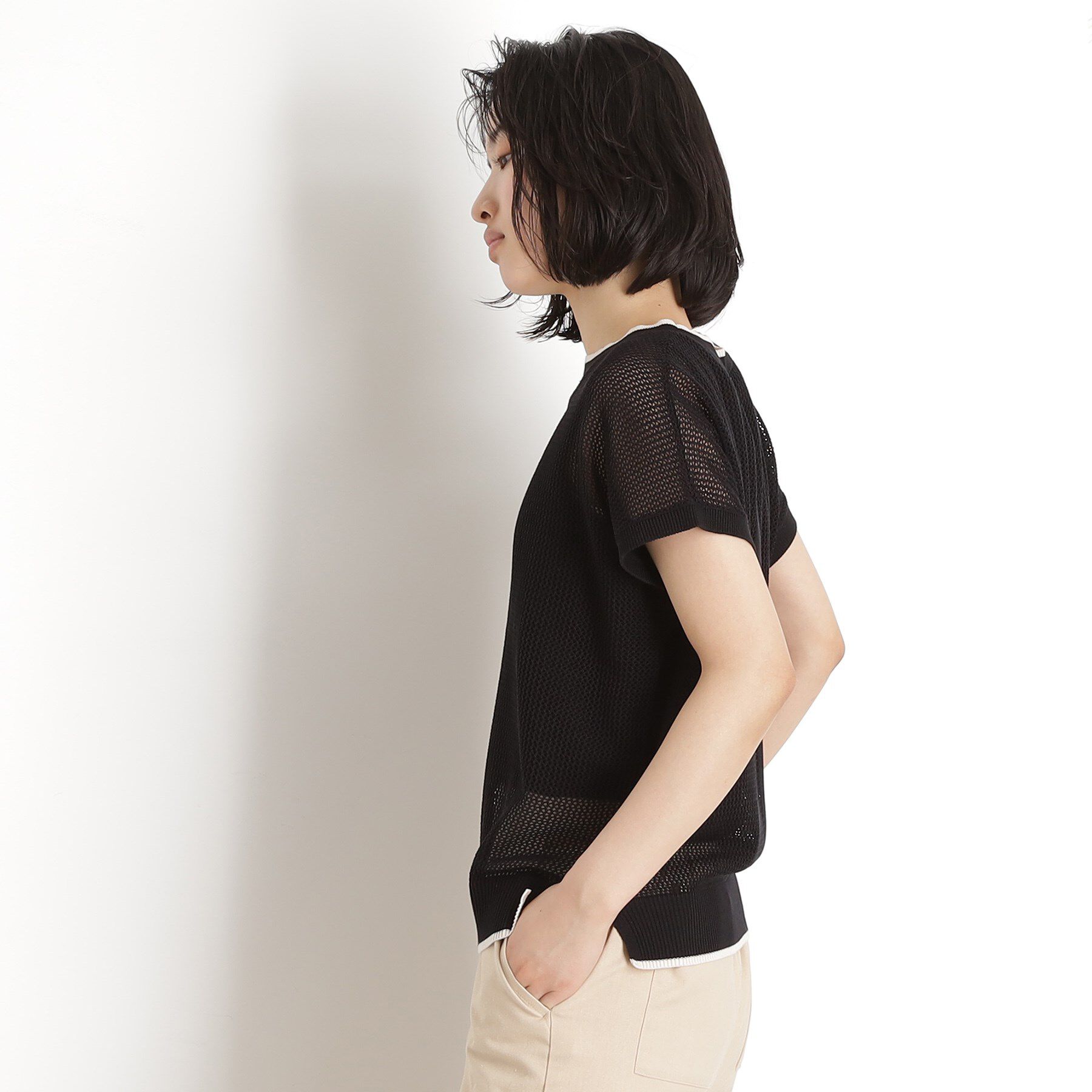 THE SHOP TK「フレンチスリーブメッシュニットタンクセット【洗える】」|その他|