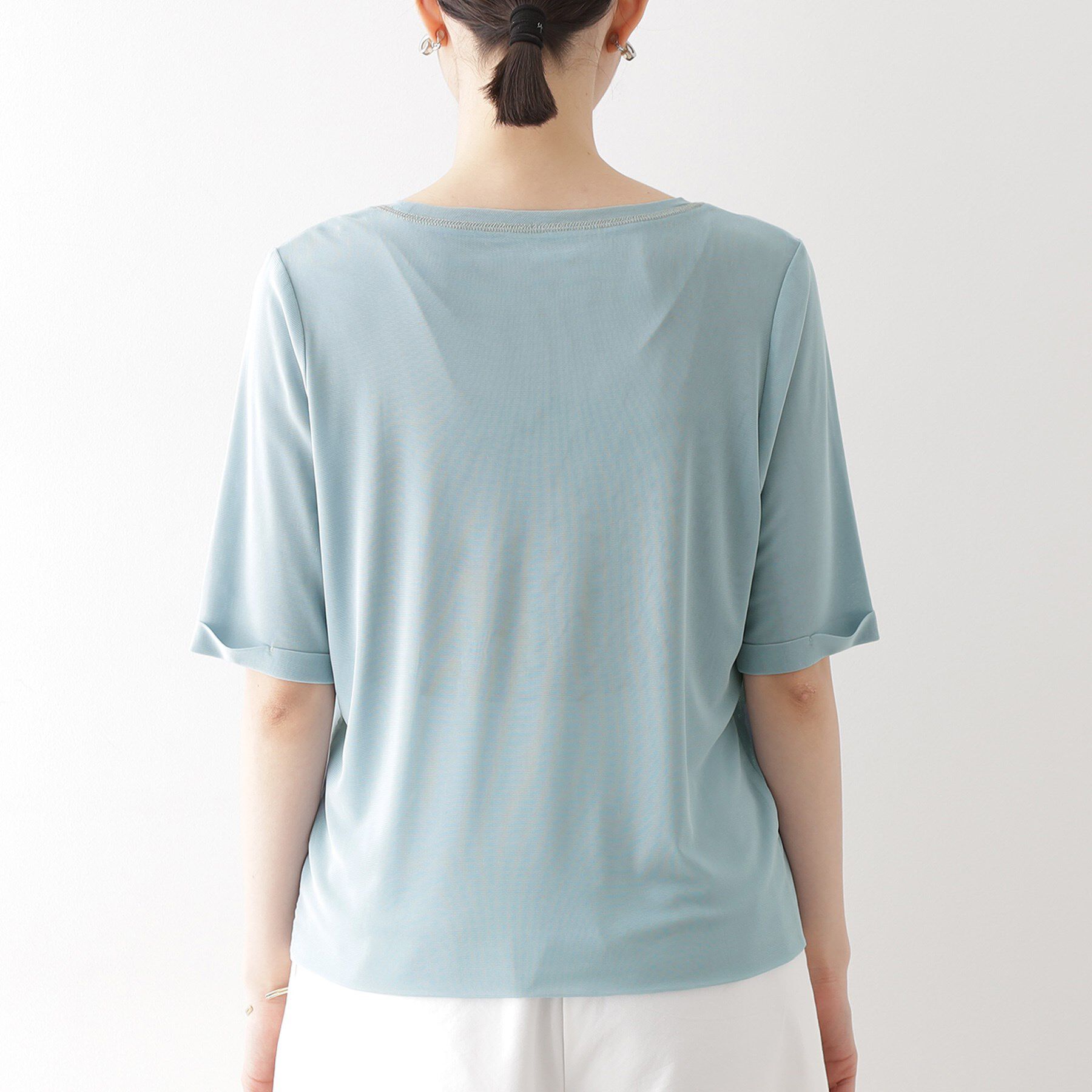 THE SHOP TK「シアーチュールプルオーバー【洗濯機OK】」|Tシャツ・カットソー|