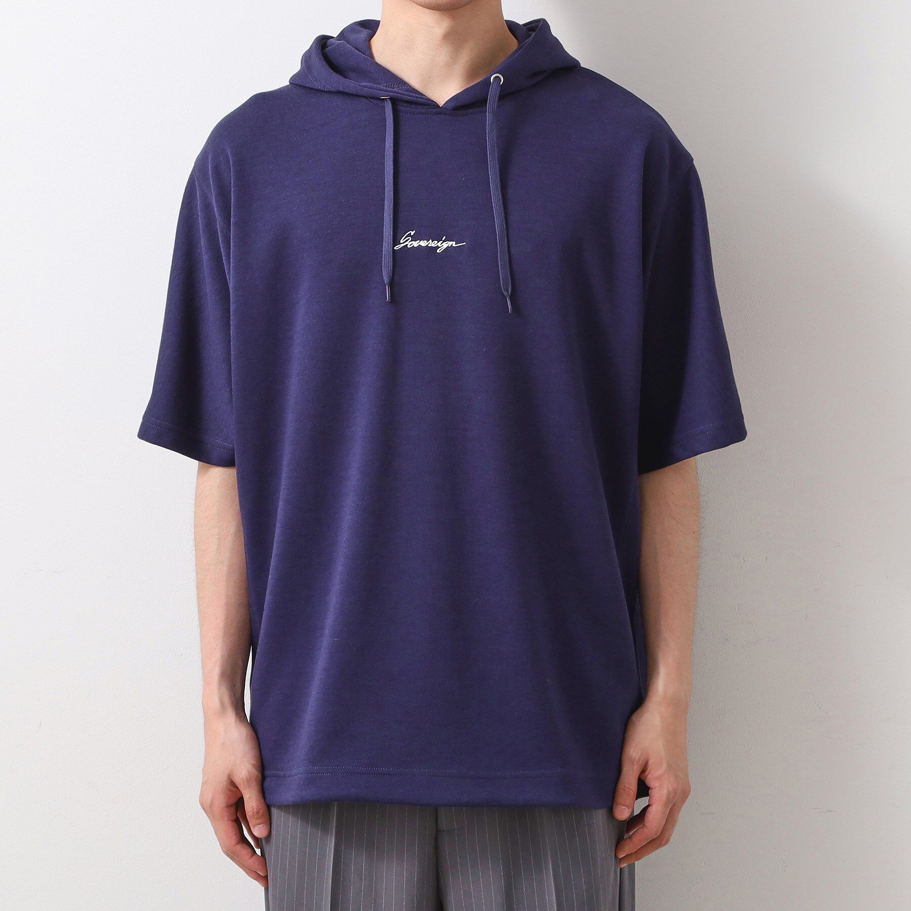 THE SHOP TK「ポンチ半袖パーカー　【洗濯機OK】」|パーカー|