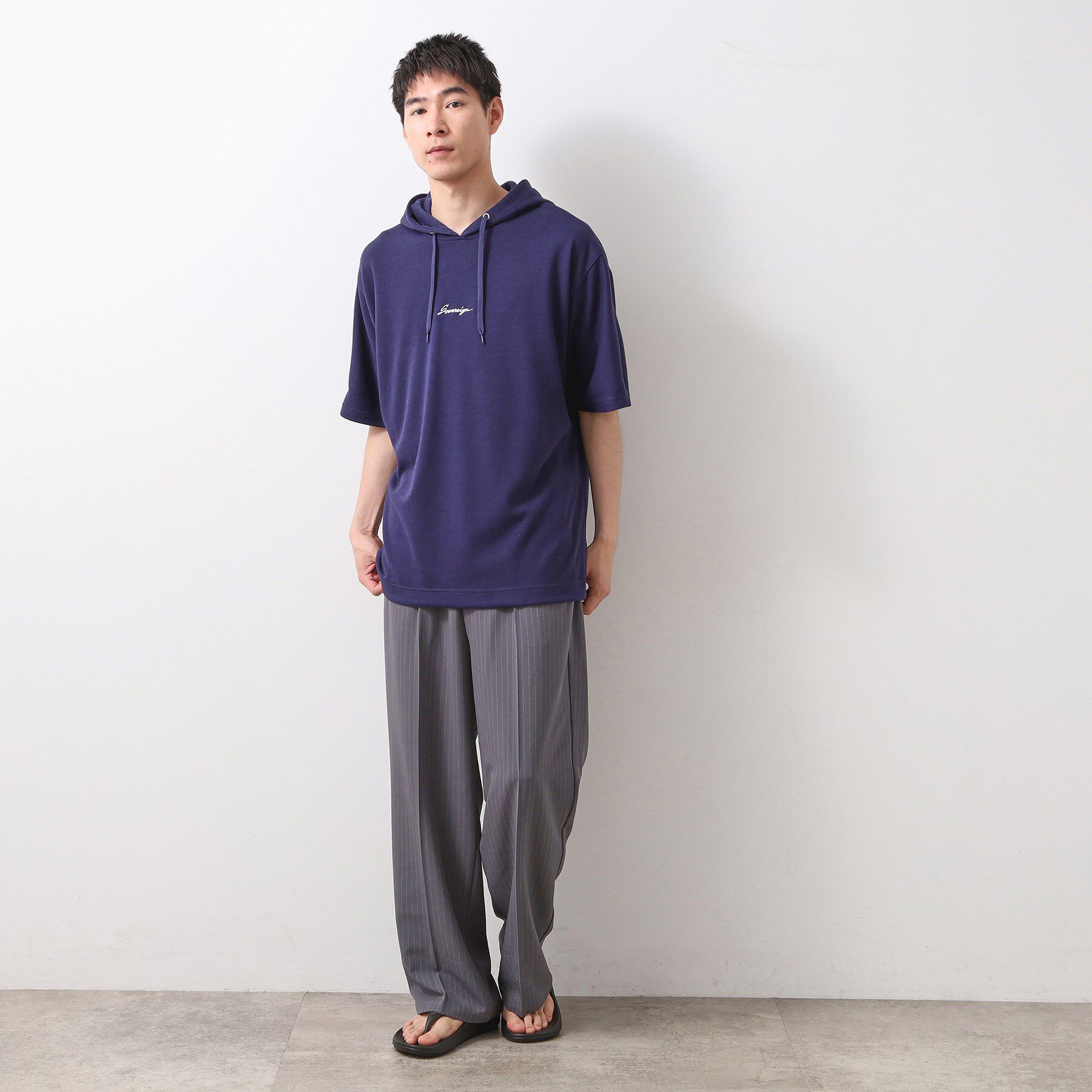 THE SHOP TK「ポンチ半袖パーカー　【洗濯機OK】」|パーカー|