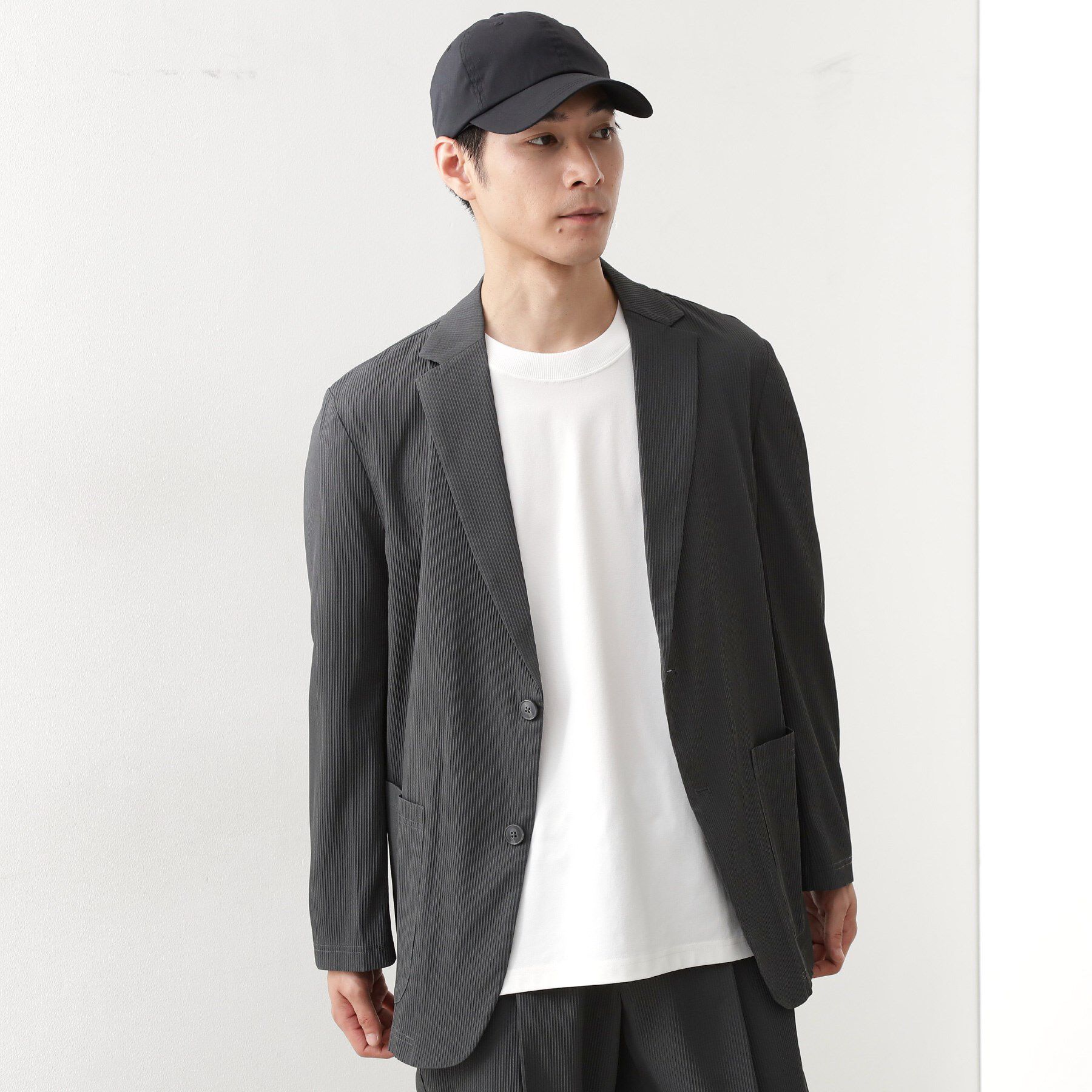 THE SHOP TK「【Begin/ビギン10月号掲載】楊柳スマートジャケット　軽量/洗濯機OK/セットアップ可」|テーラードジャケット|