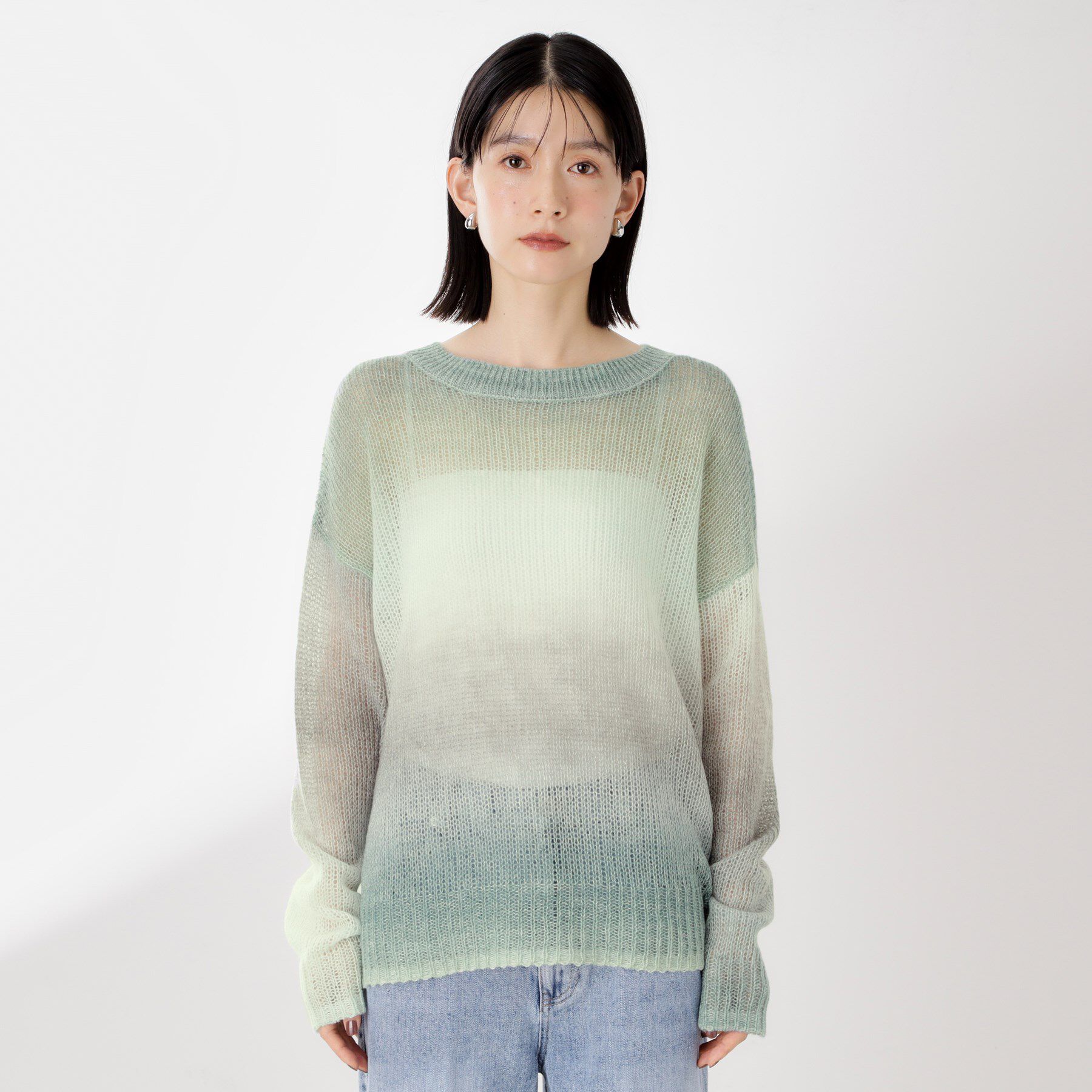 THE SHOP TK「スペースダイ透かし編みニット」|ニット・セーター|