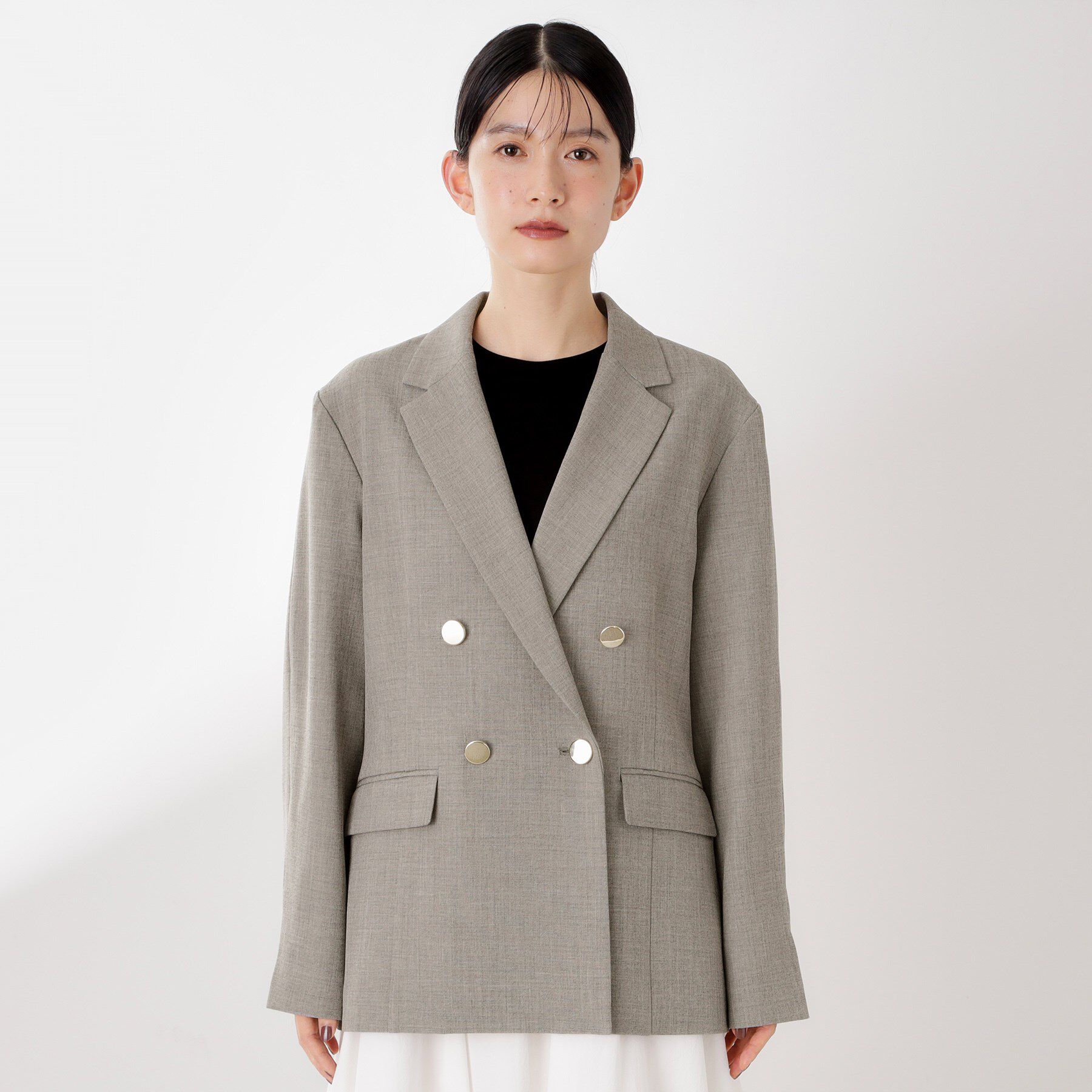 THE SHOP TK「【今羽織るなら】ダブルブレストジャケット【セットアップ可/洗える】」|テーラードジャケット|