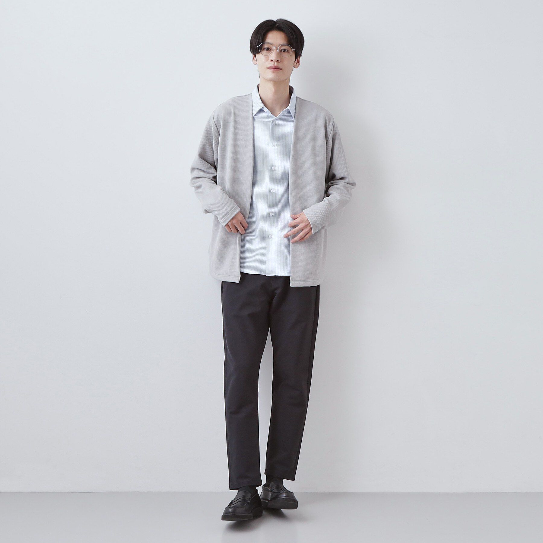 THE SHOP TK「【2点セット】カーディガン＋半袖Tシャツ 洗濯機OK」|カーディガン|