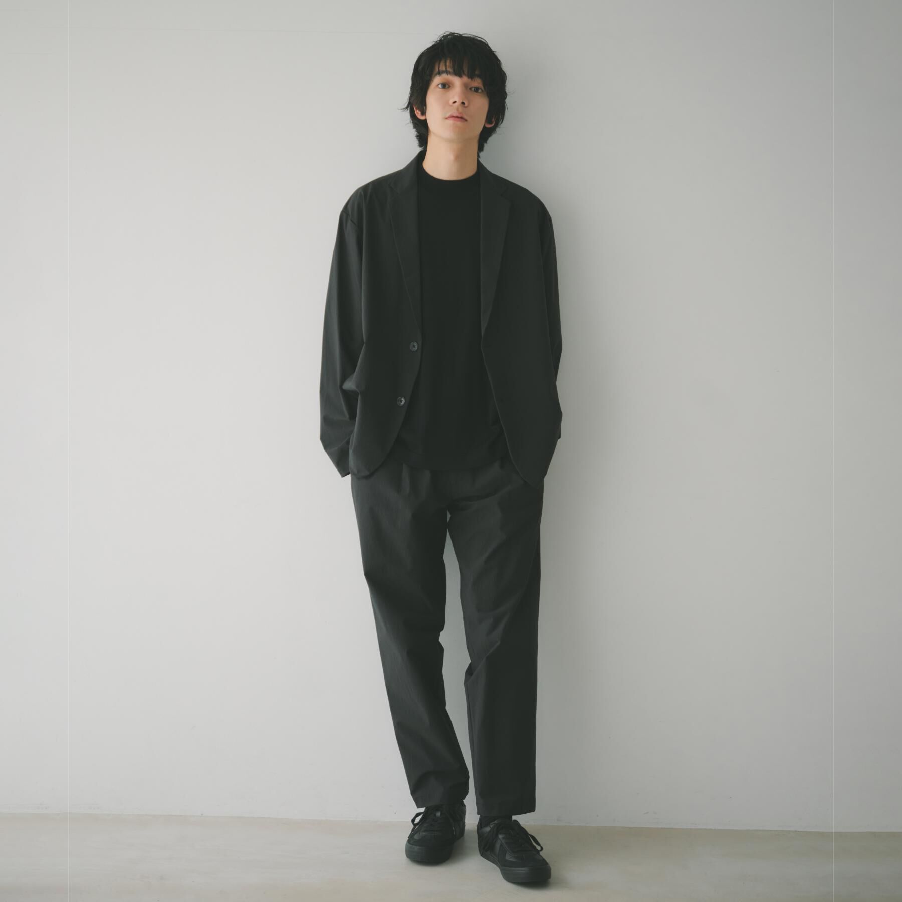 THE SHOP TK「《KURO》コーデュラナイロン  テーパードパンツ セットアップ可／防シワ／撥水／ストレッチ」|その他|