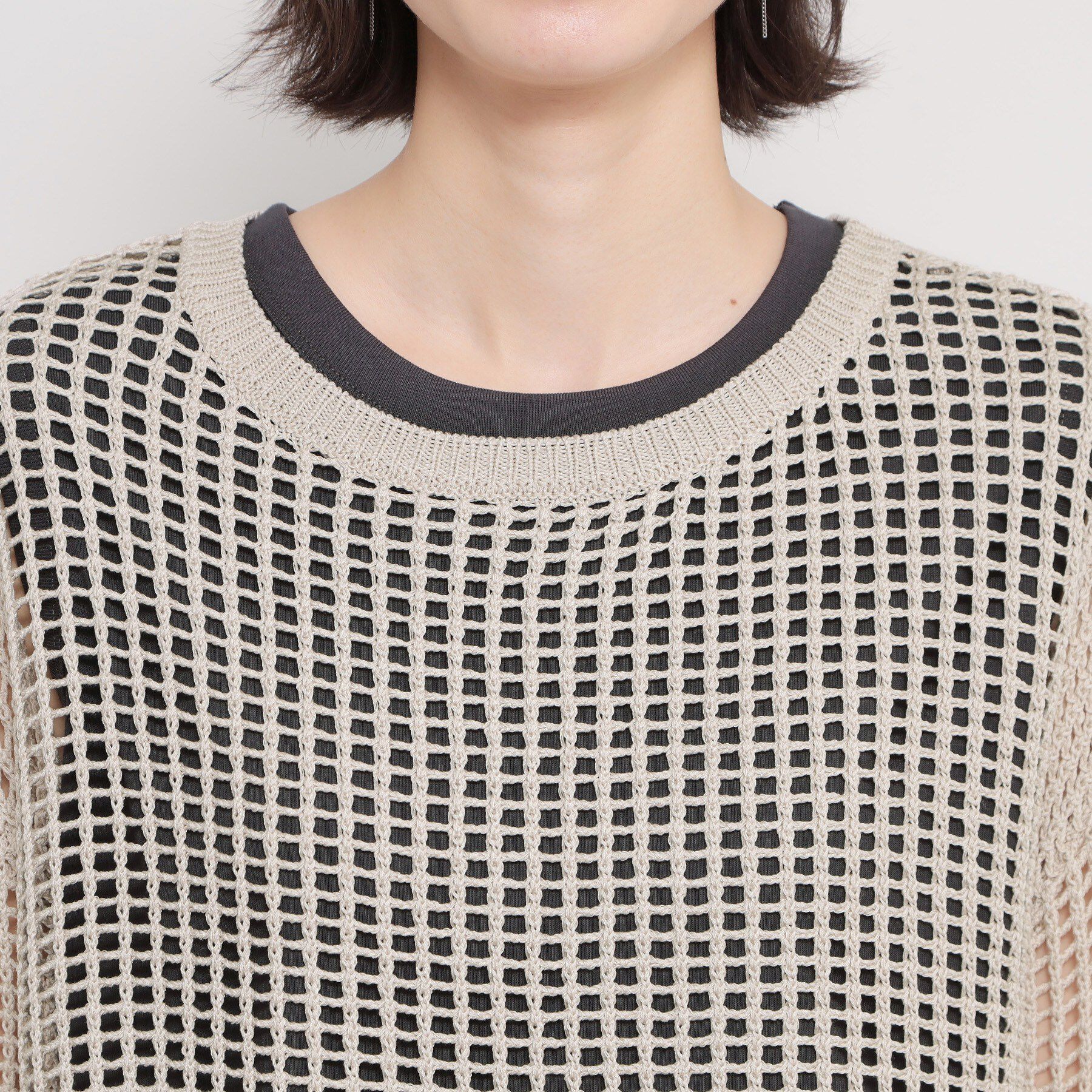 THE SHOP TK「メッシュニットプルオーバー」|ニット・セーター|