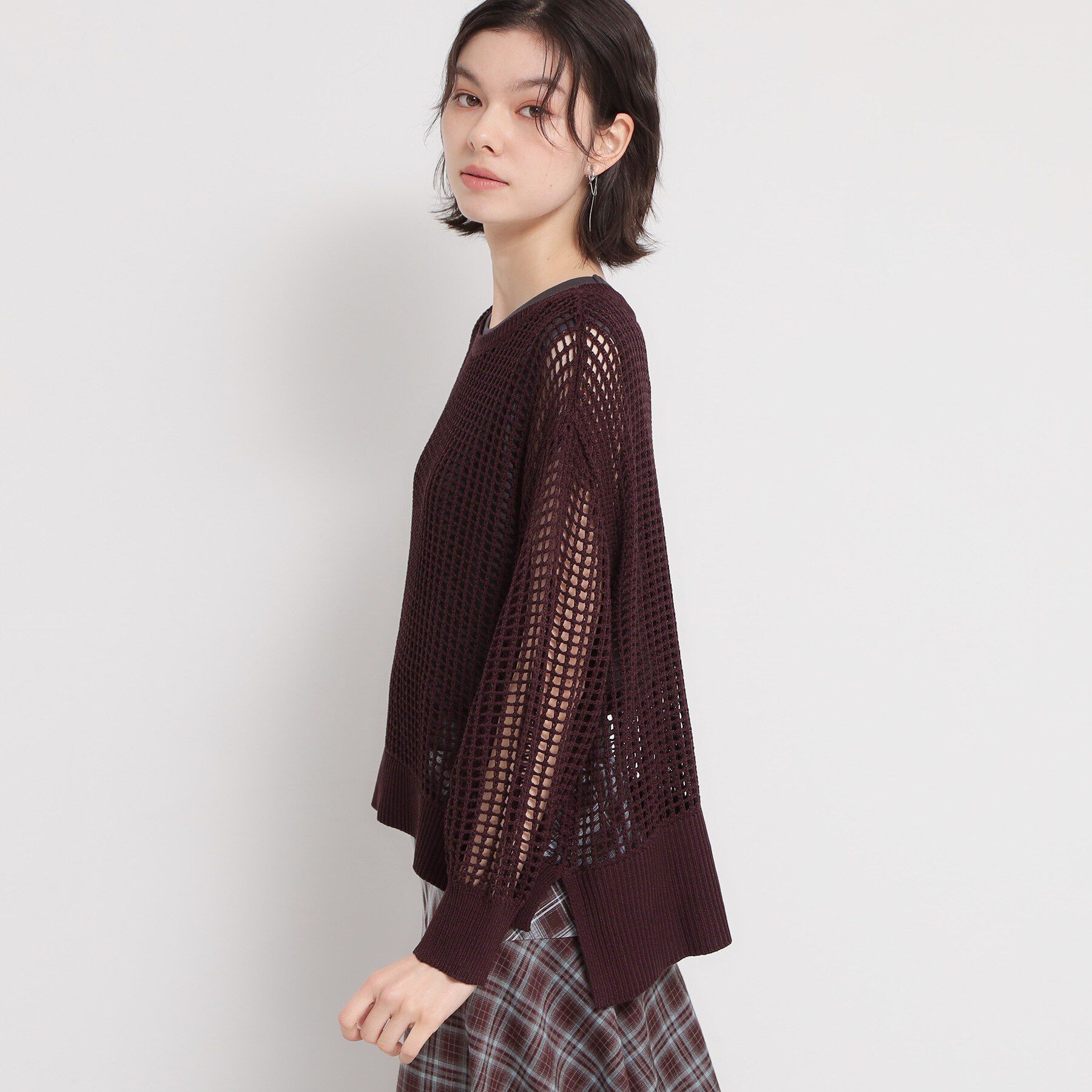 THE SHOP TK「メッシュニットプルオーバー」|ニット・セーター|