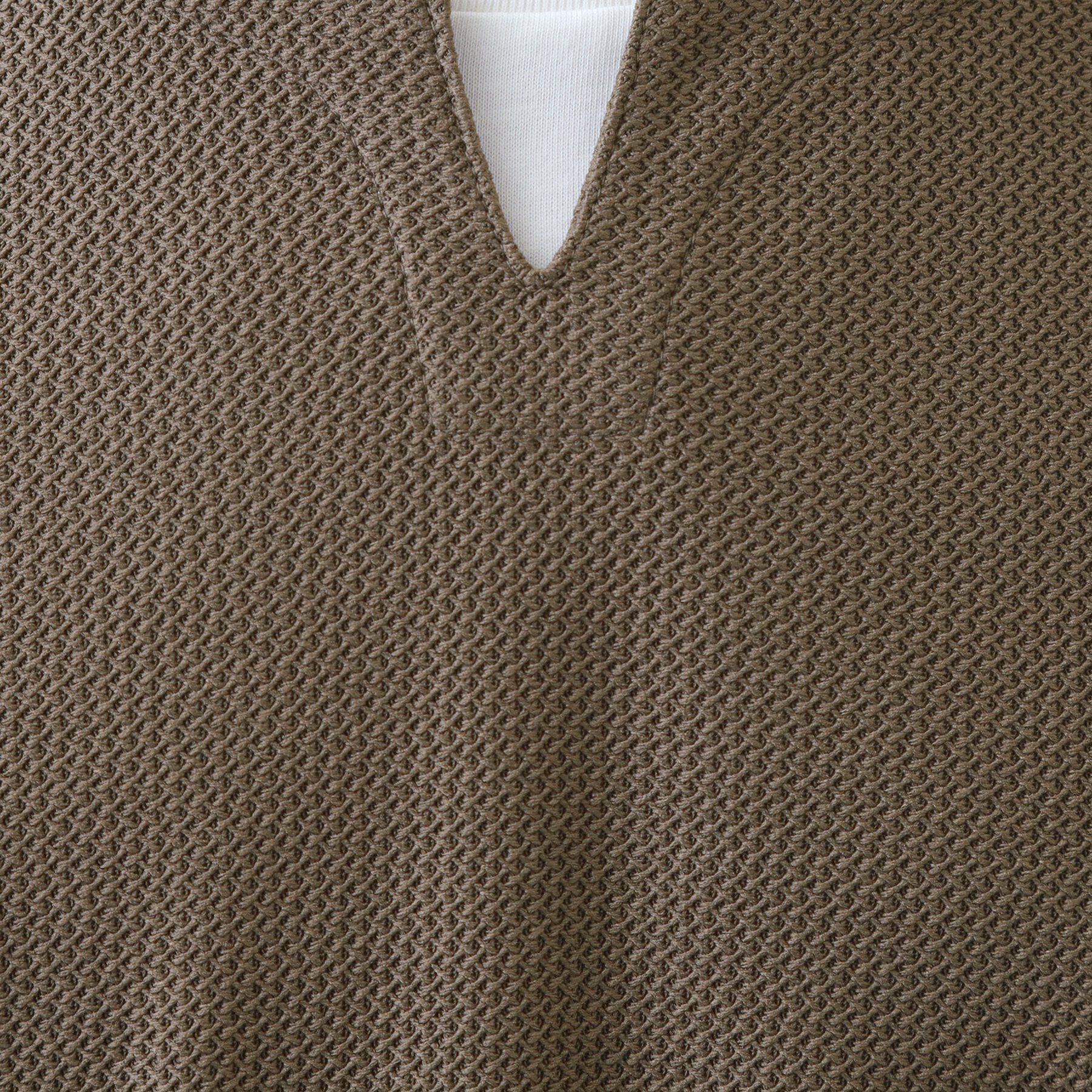 THE SHOP TK「【一枚でコーディネートが完成！】レイヤード風 キーネック 半袖Tシャツ 洗濯機OK」|Tシャツ・カットソー|