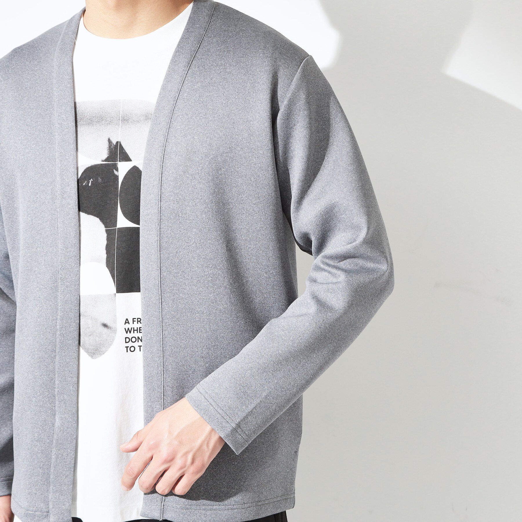 THE SHOP TK「スエードタッチカーディガン 洗濯機OK」|カーディガン|