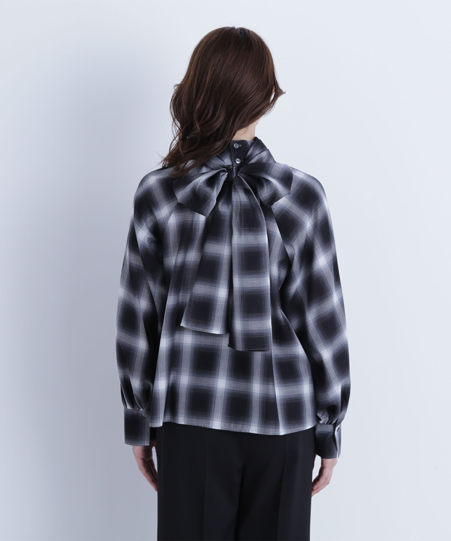  「チェックボウタイブラウス」|シャツ・ブラウス|