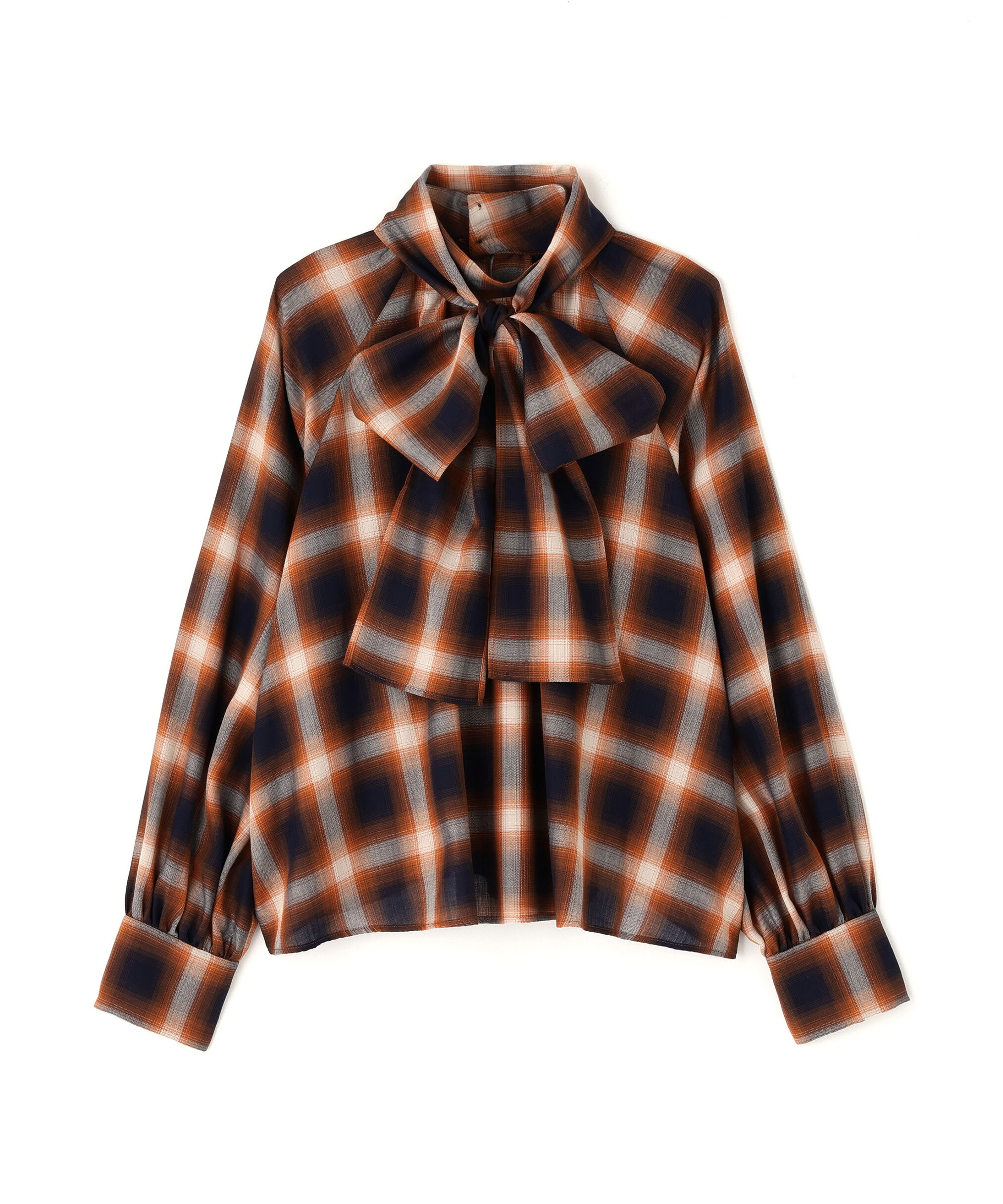  「チェックボウタイブラウス」|シャツ・ブラウス|