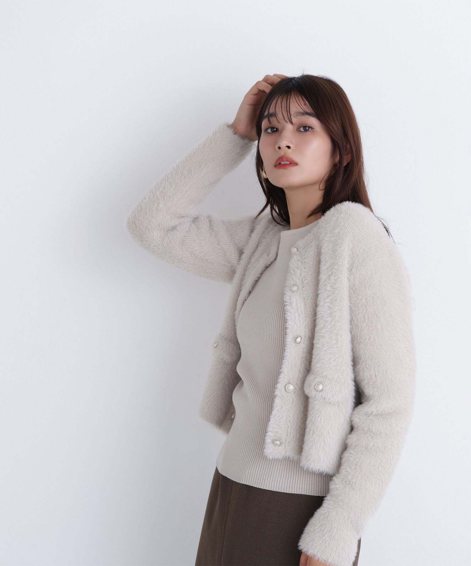  「&ldquo;ふわ＆リブ&rdquo;アンサンブルニット」|ニット・セーター|