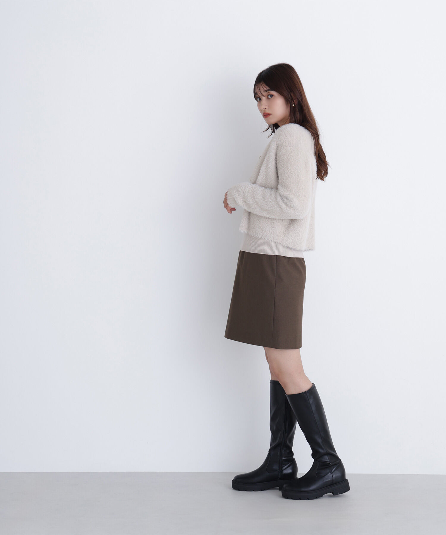  「&ldquo;ふわ＆リブ&rdquo;アンサンブルニット」|ニット・セーター|