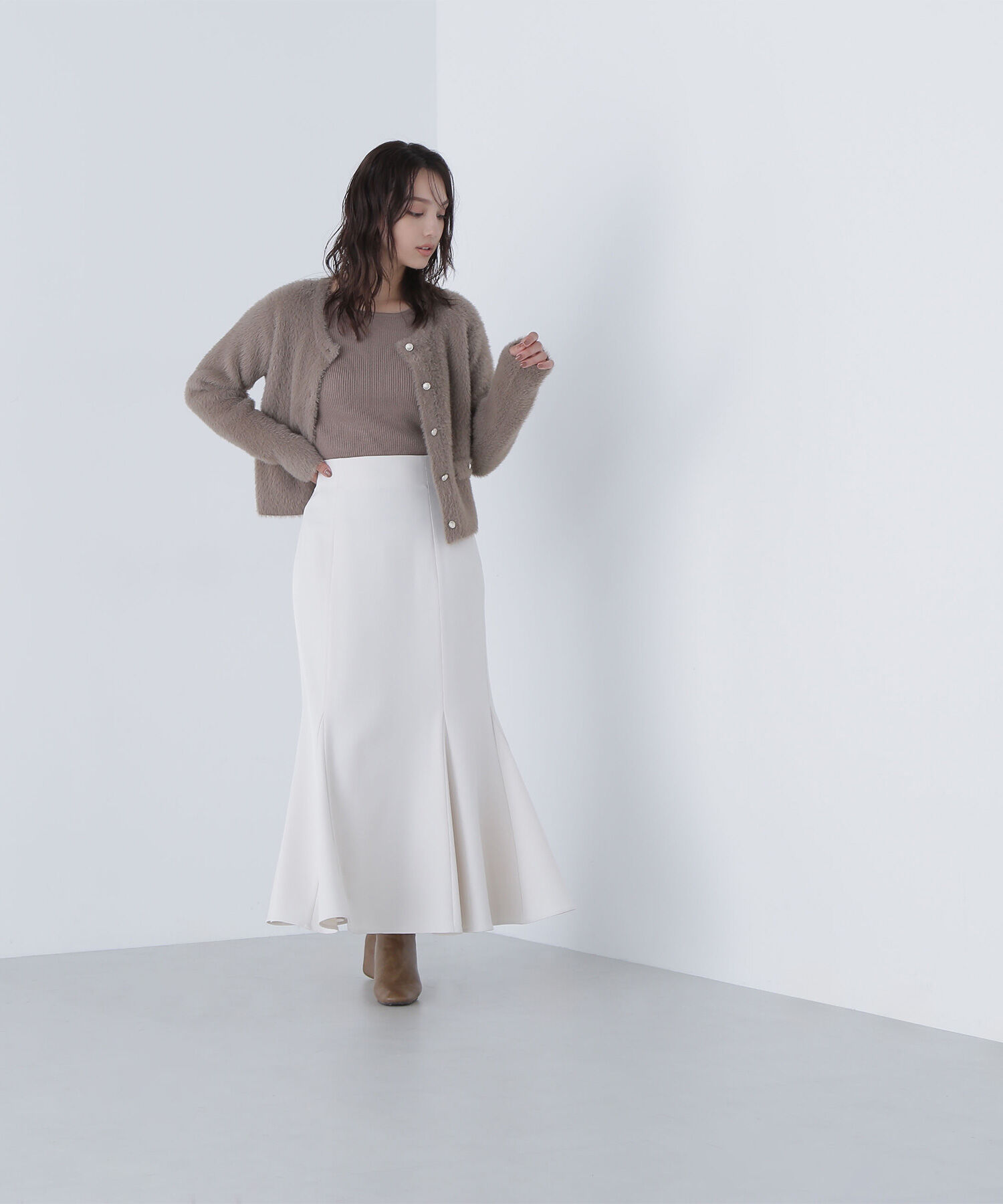  「&ldquo;ふわ＆リブ&rdquo;アンサンブルニット」|ニット・セーター|