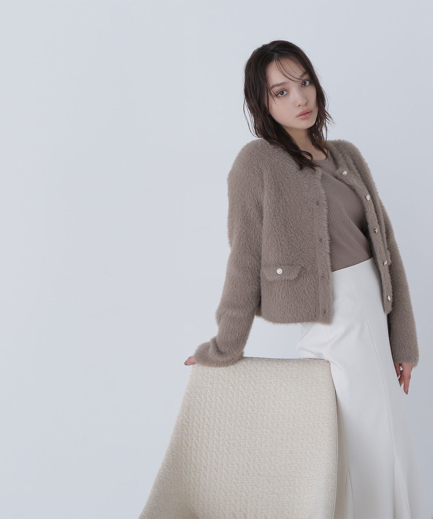  「&ldquo;ふわ＆リブ&rdquo;アンサンブルニット」|ニット・セーター|