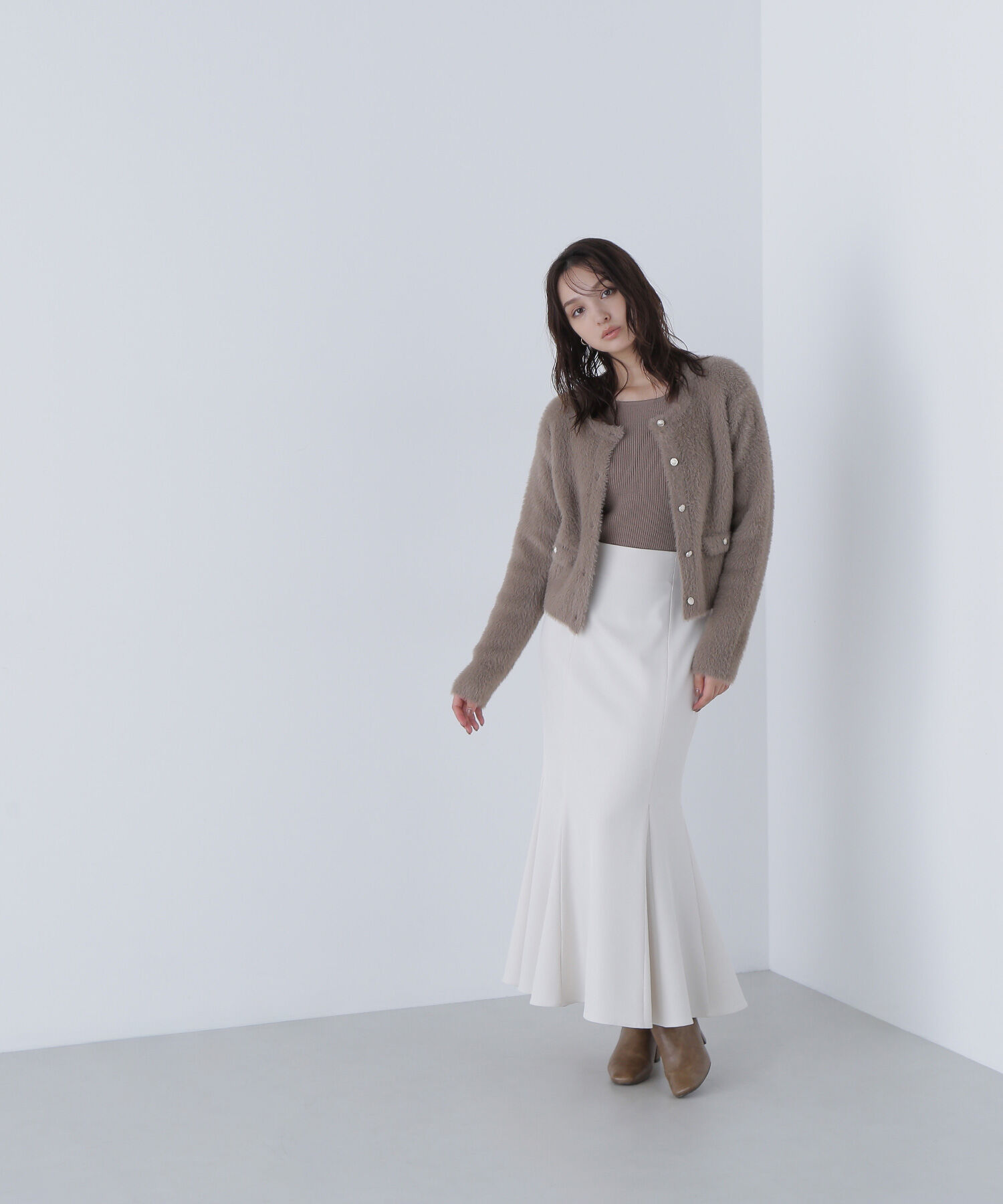  「&ldquo;ふわ＆リブ&rdquo;アンサンブルニット」|ニット・セーター|