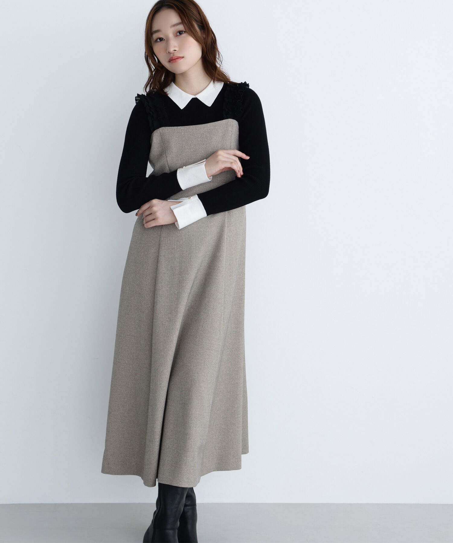  「フリルショルダージャンスカ」|ワンピース|