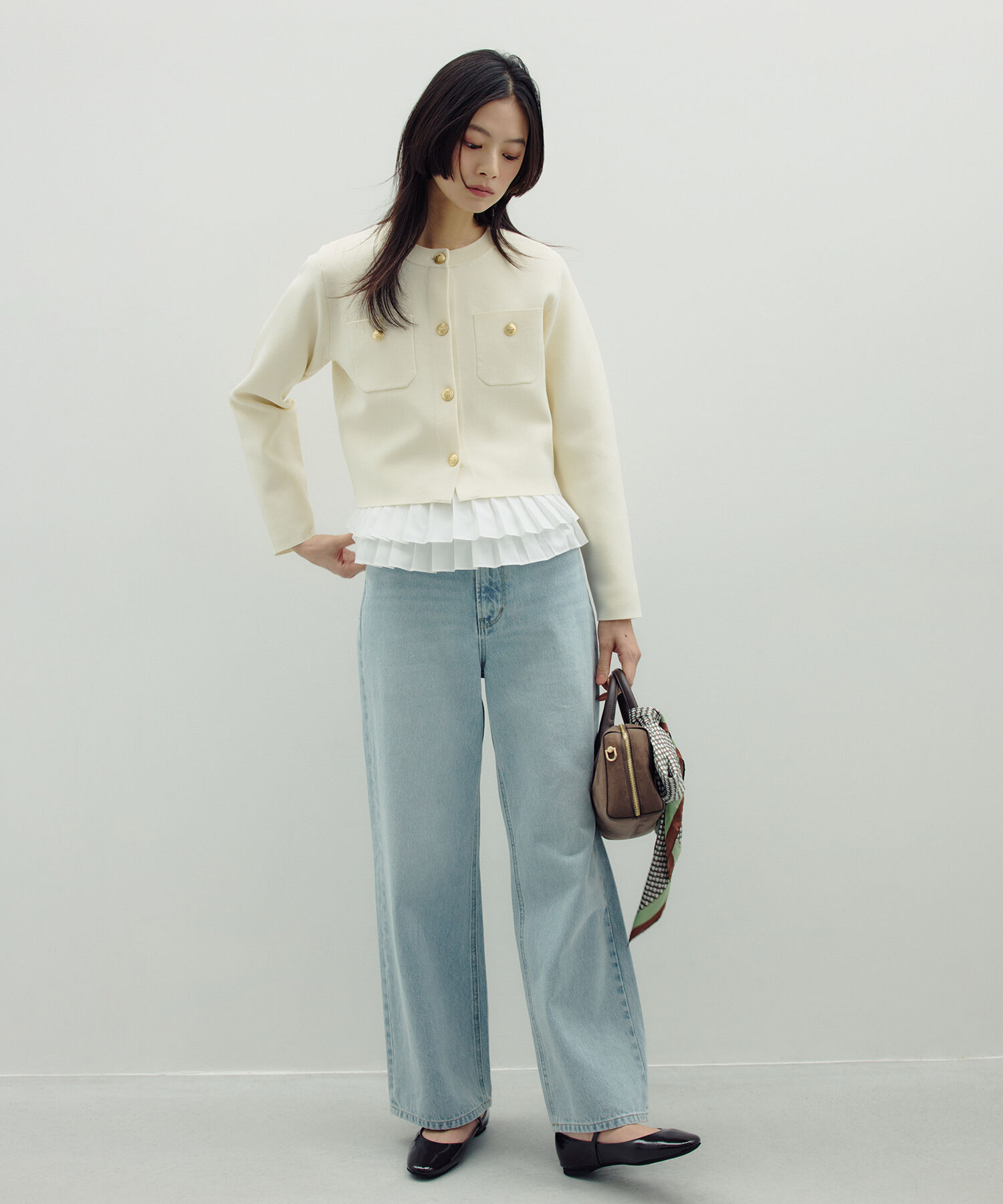  「プリーツヘムブラウス」|シャツ・ブラウス|