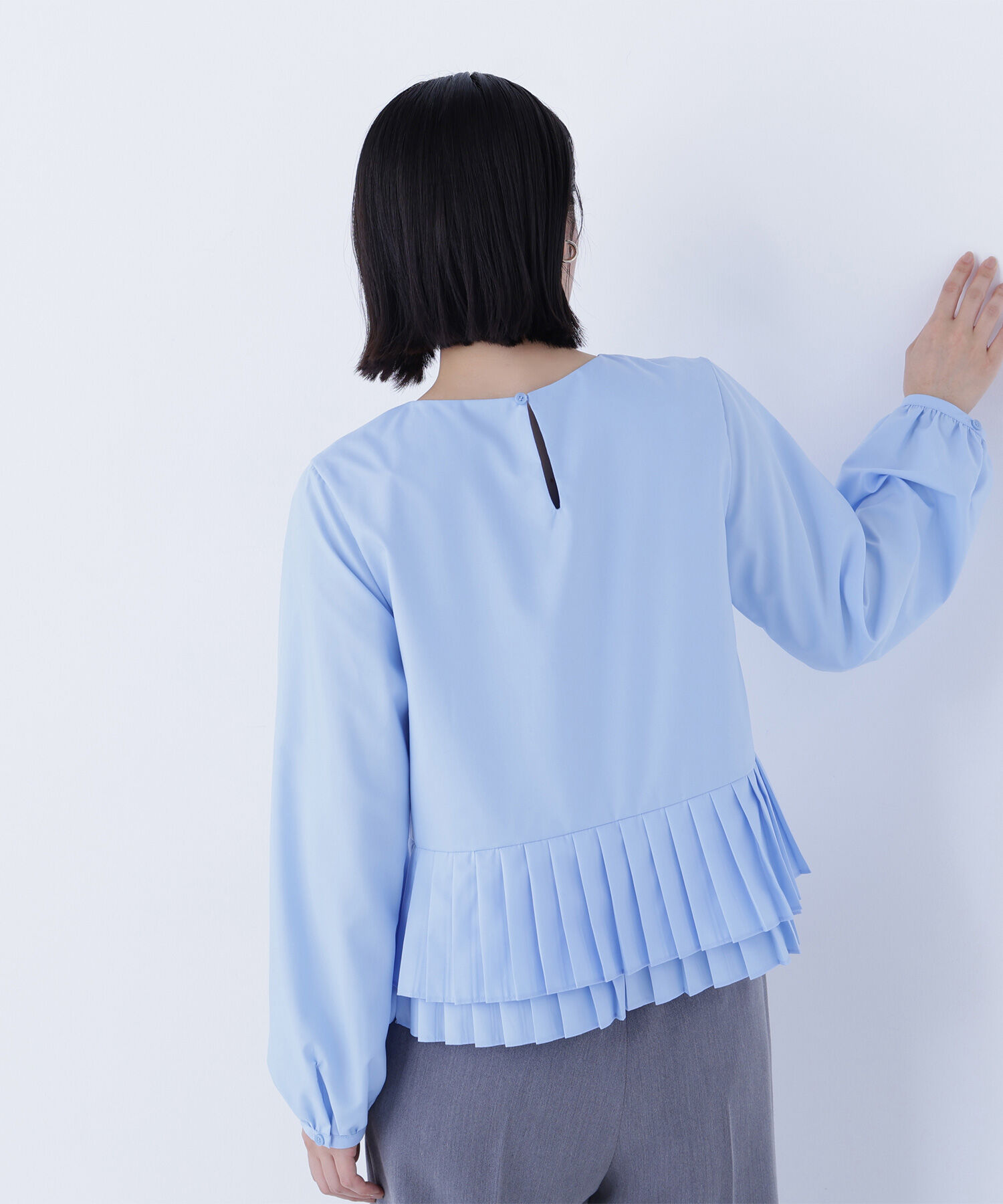  「プリーツヘムブラウス」|シャツ・ブラウス|