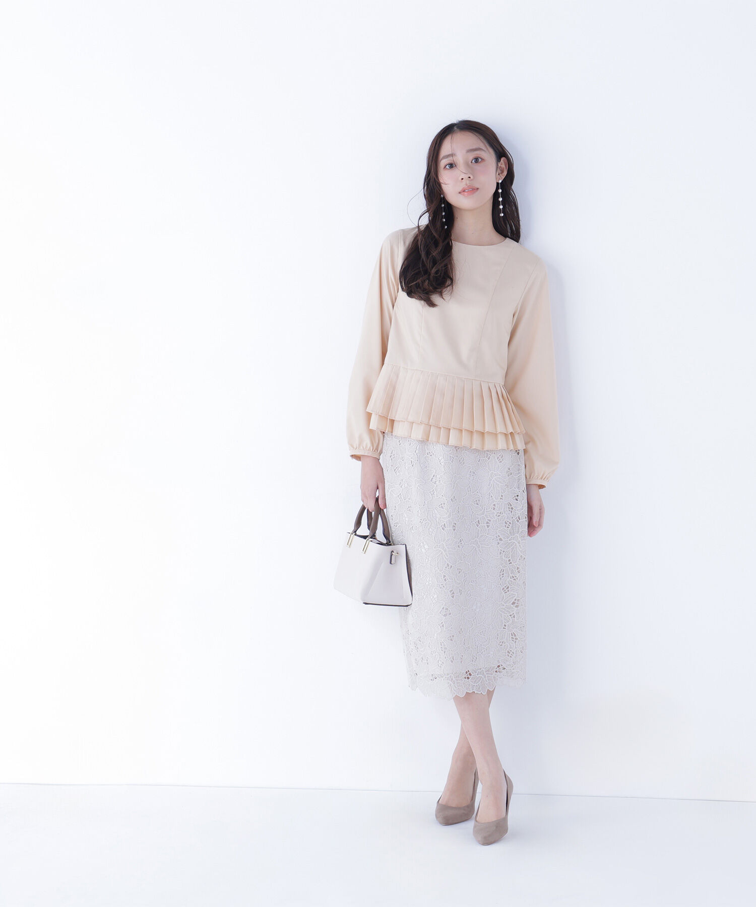  「プリーツヘムブラウス」|シャツ・ブラウス|