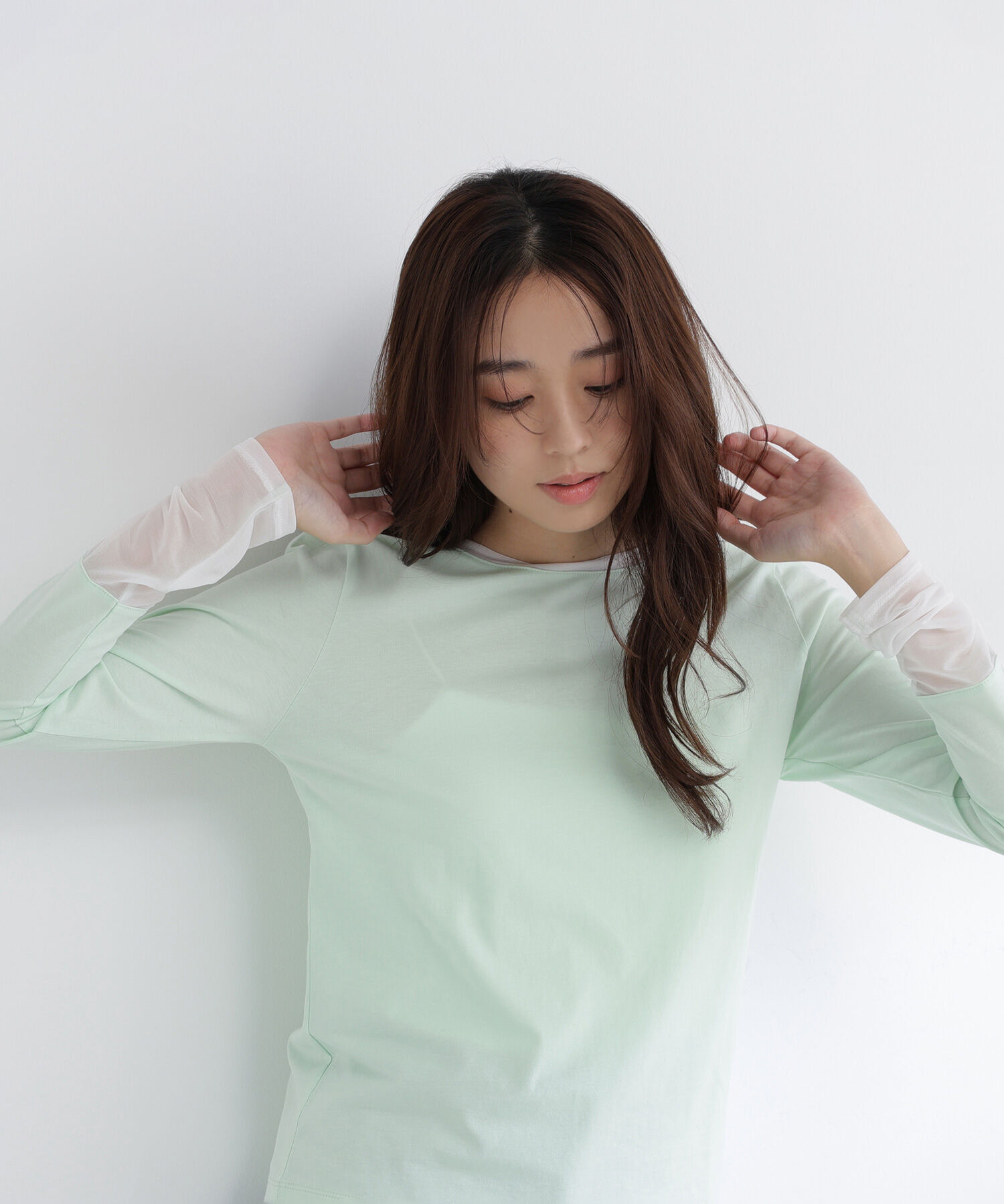  「シアーカフスカットソー」|Tシャツ・カットソー|