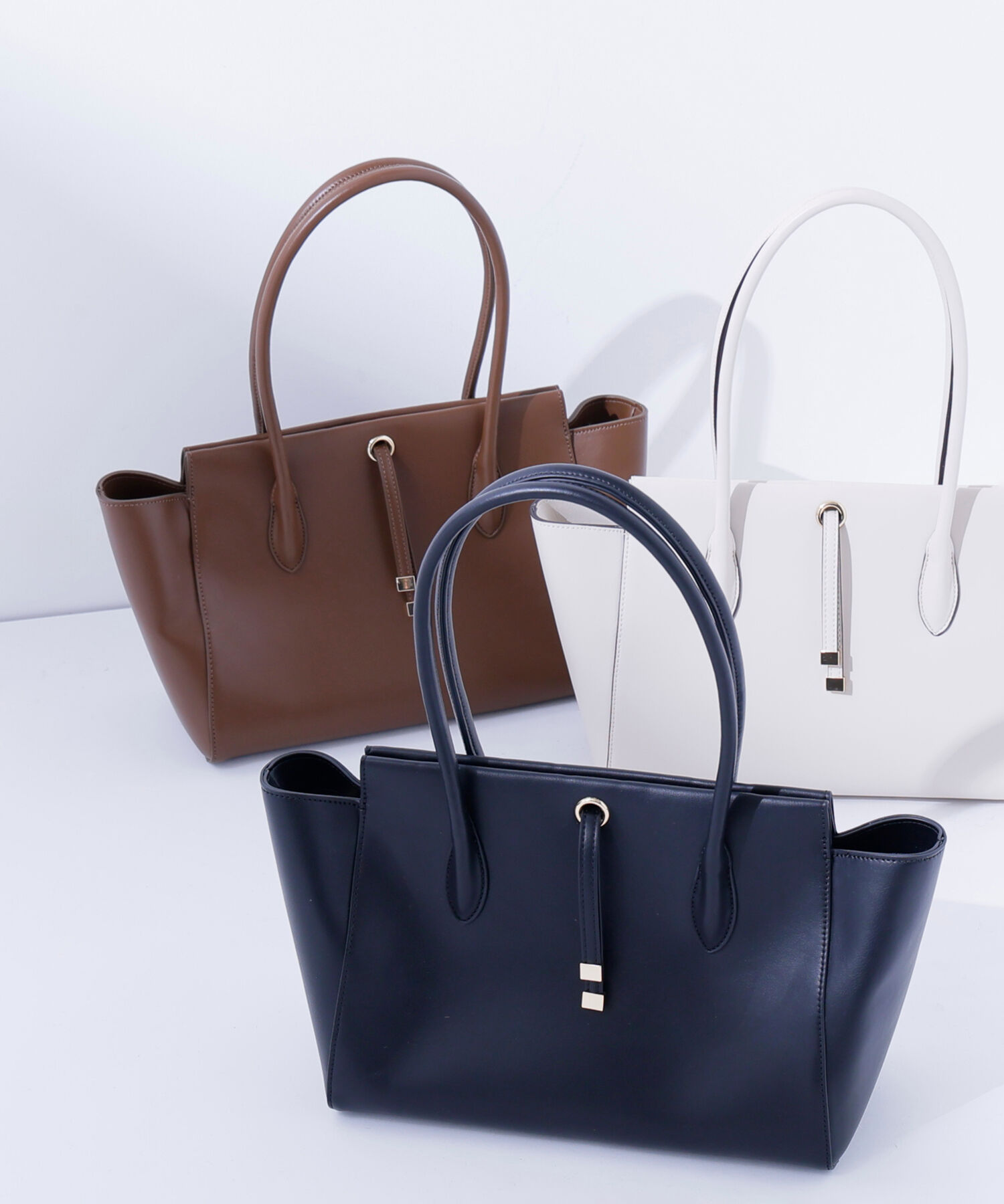  「バトーシェイプトートバッグ」|トートバッグ|クロ