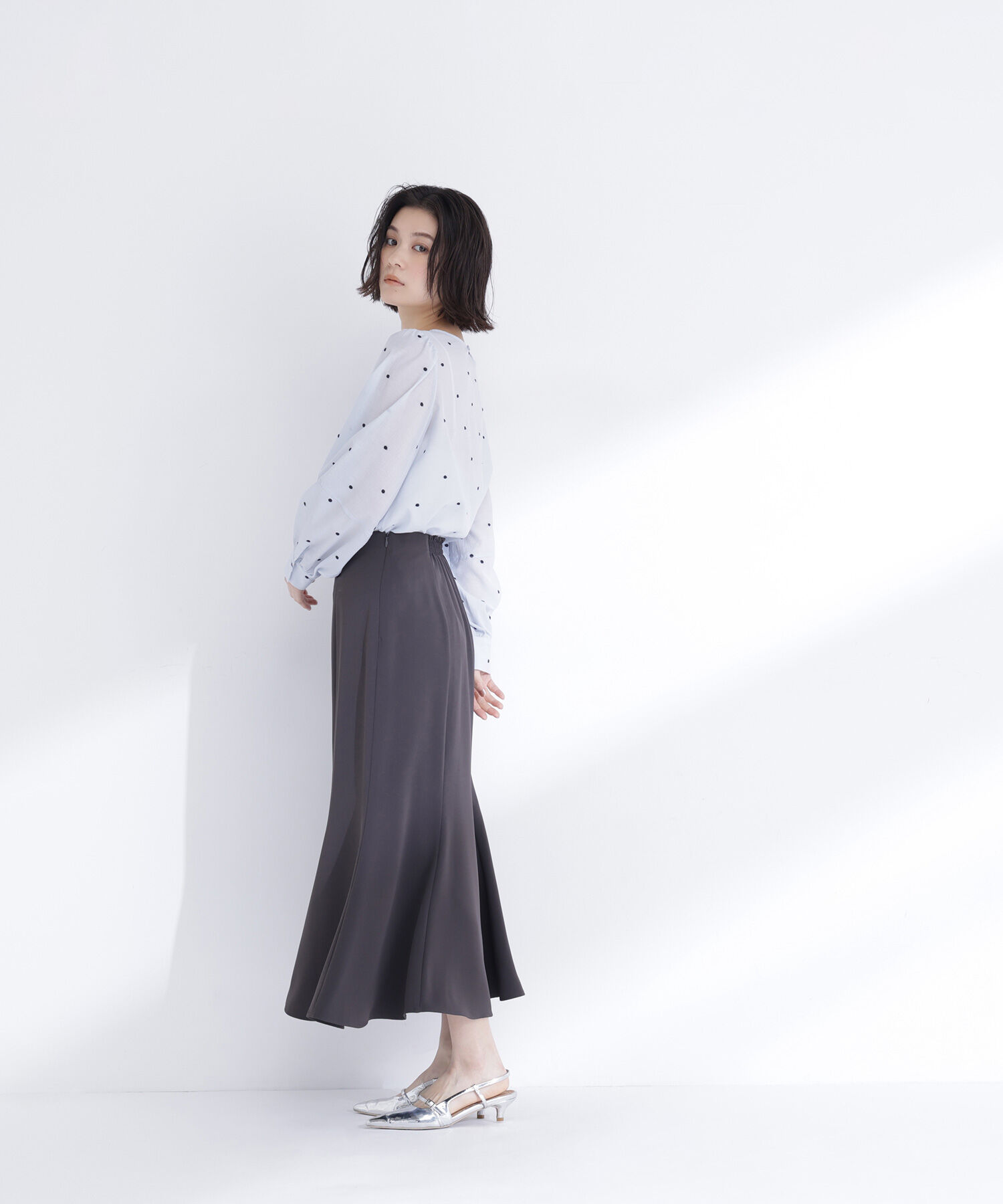  「ドット刺繍ブラウス」|シャツ・ブラウス|