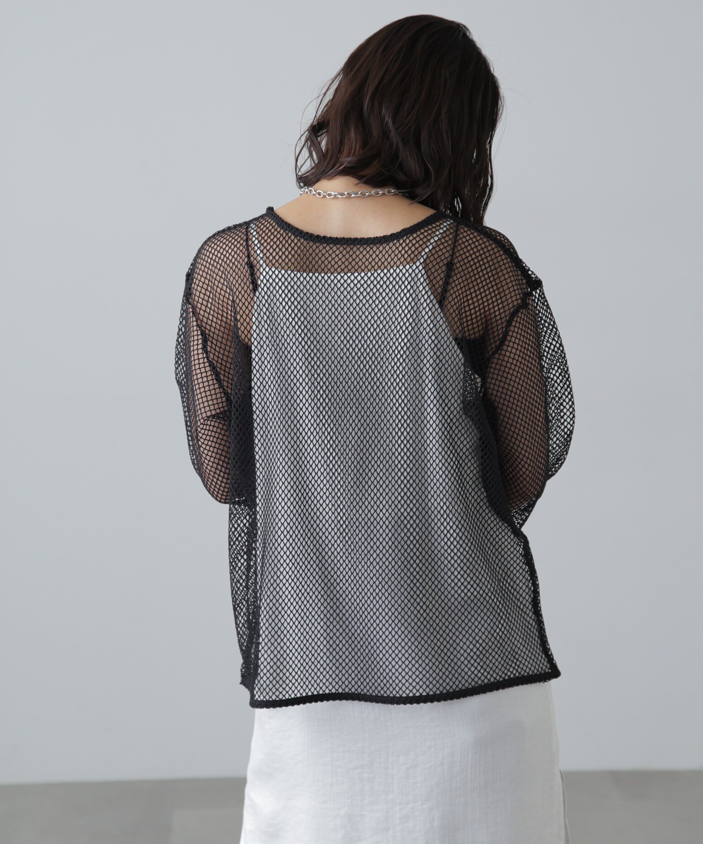  「メッシュロングTシャツ」|Tシャツ・カットソー|