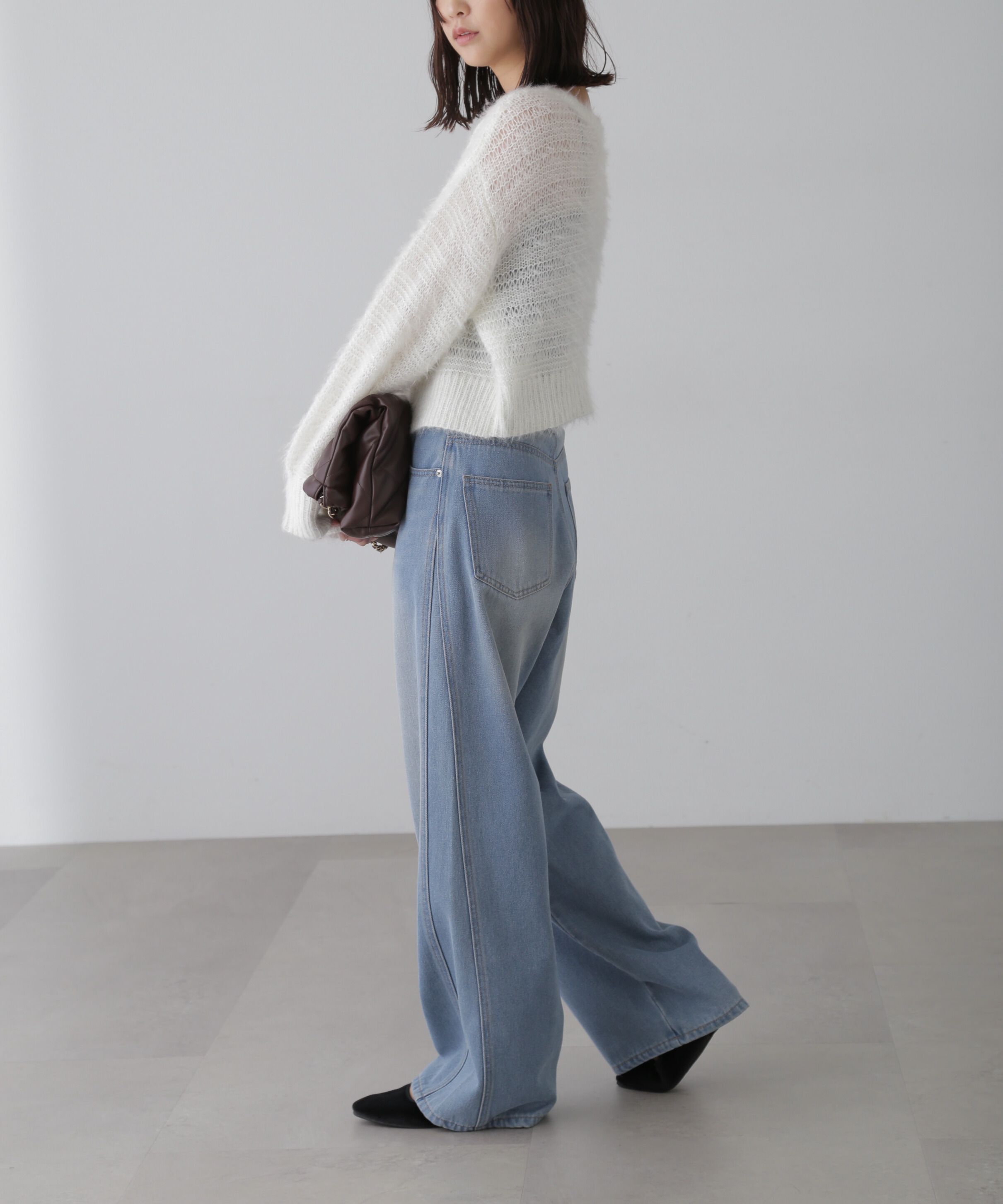  「ラメフェザーモヘヤライクニット」|ニット・セーター|